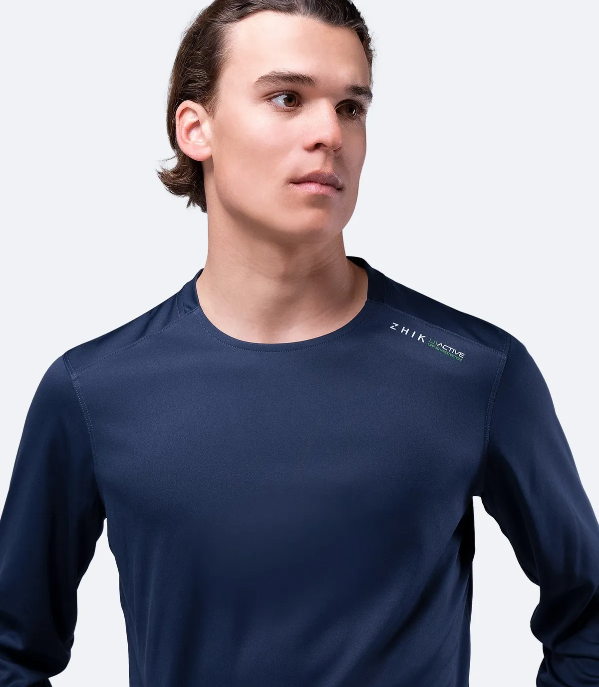 Mens UVActive Long Sleeve Top - Navy, image 4
