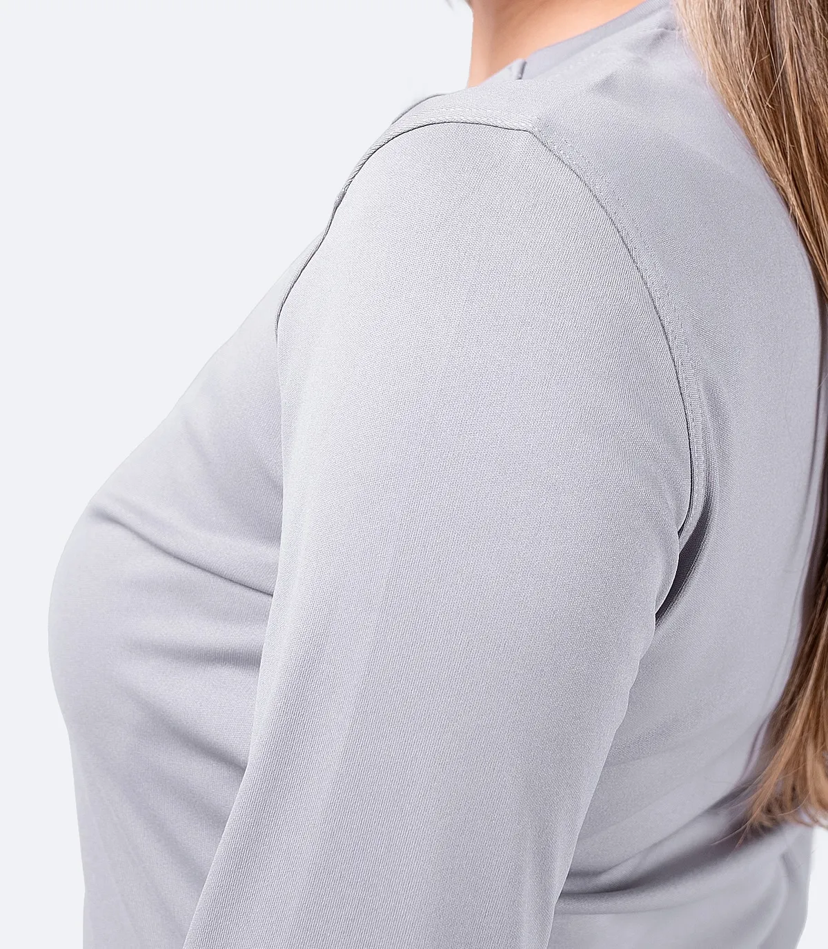Womens UVActive Long Sleeve Top - Grey, image 4