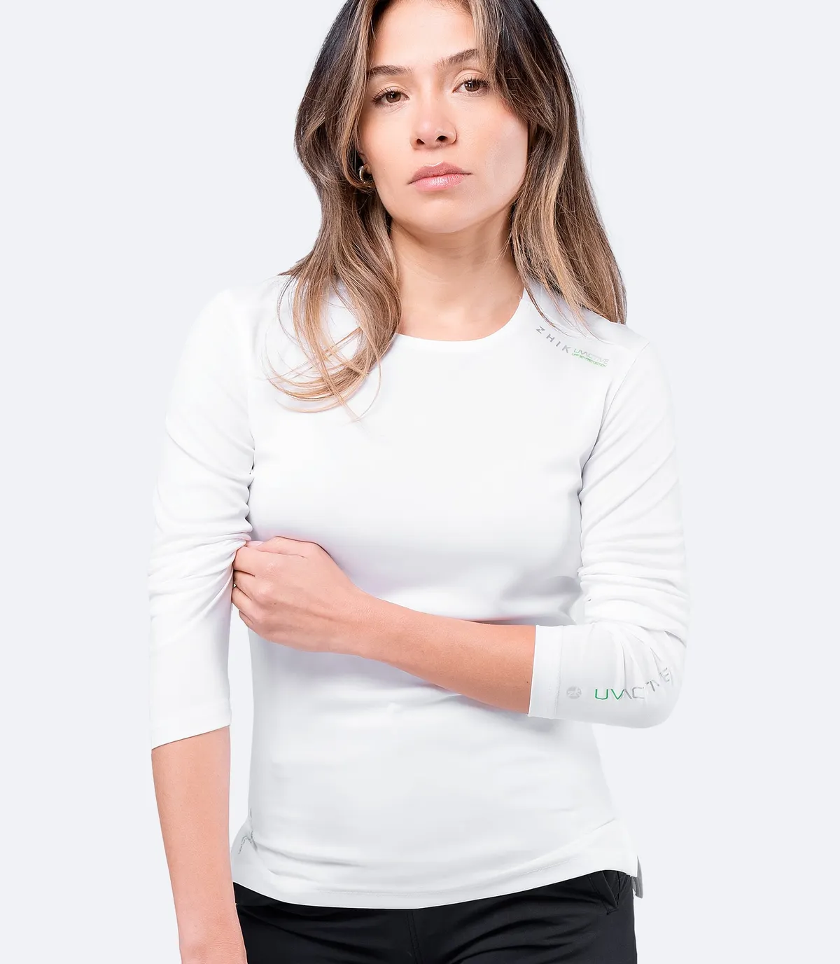 Womens UVActive Long Sleeve Top - White, image 5