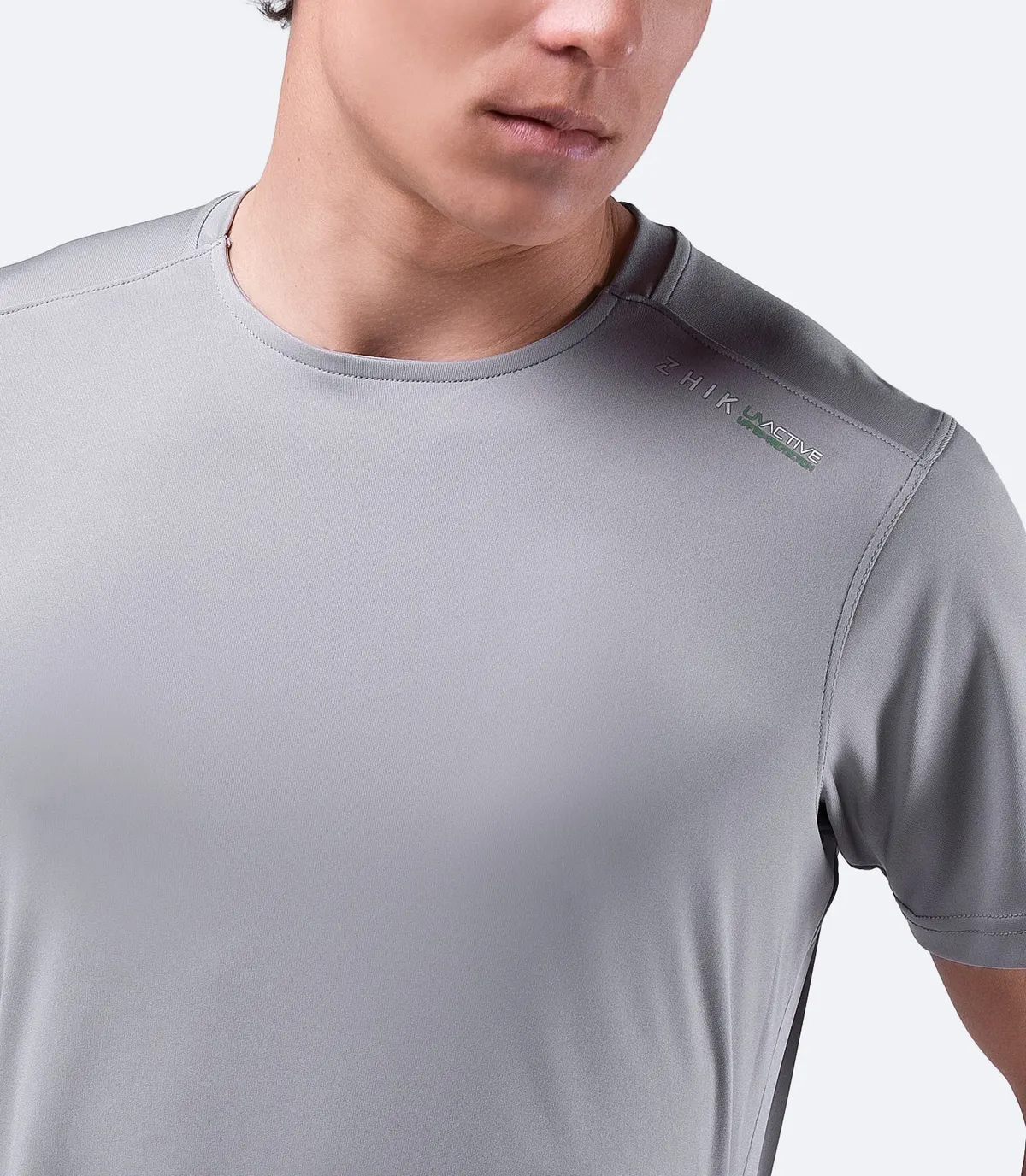 Mens UVActive Short Sleeve Top - Grey, image 4