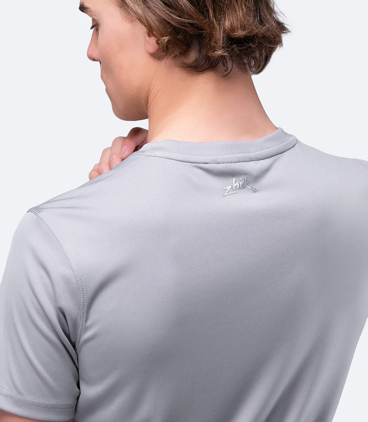 Mens UVActive Short Sleeve Top - Grey, image 5