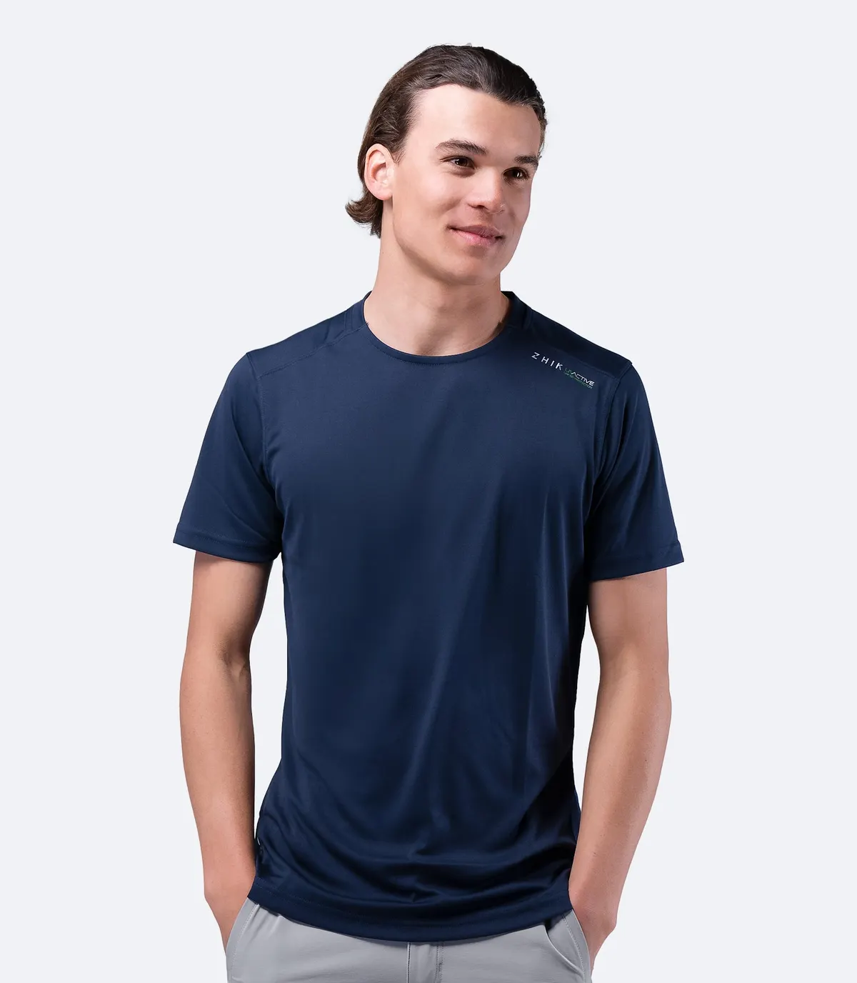 Mens UVActive Short Sleeve Top - Navy, image 3