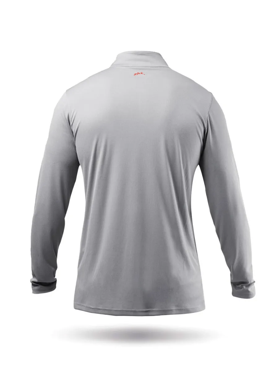 Mens UVActive High Collar 1/4 Zip Top - Grey, image 10