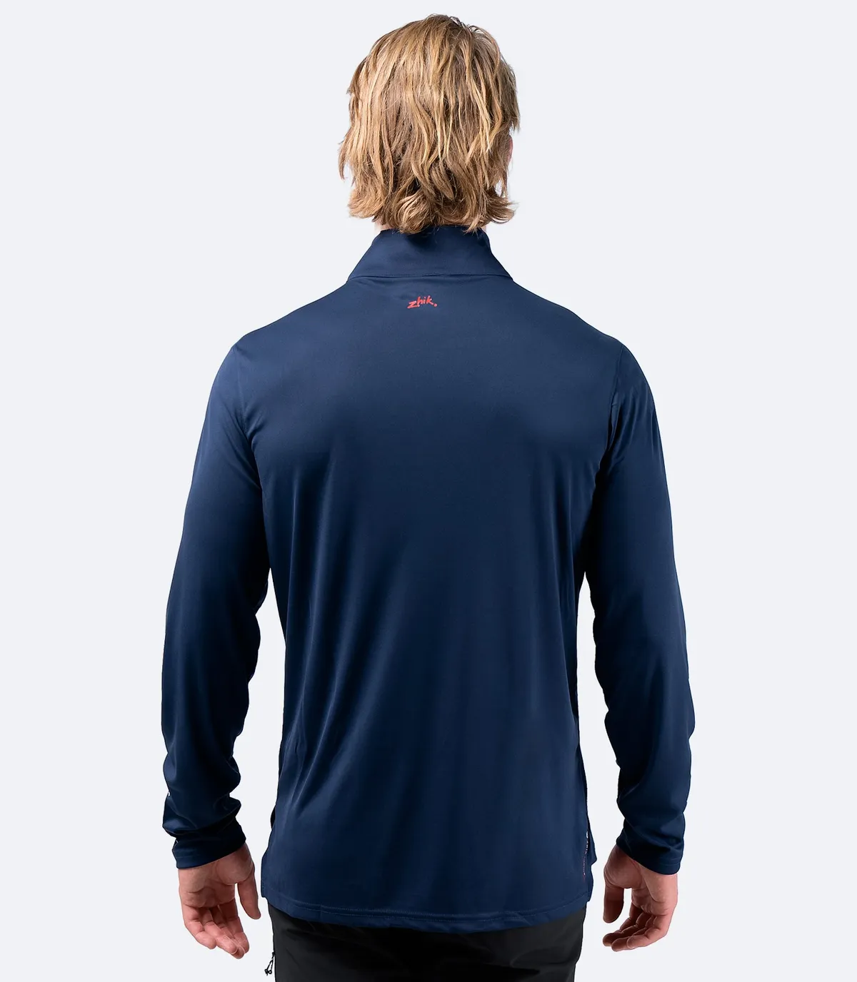 Mens UVActive High Collar 1/4 Zip Top - Navy, image 3