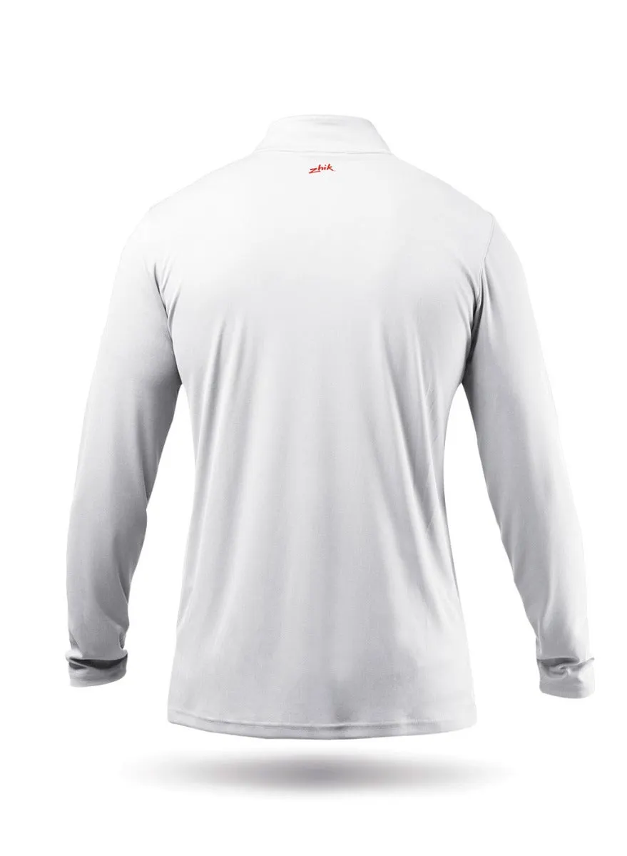 Mens UVActive High Collar 1/4 Zip Top - White, image 10