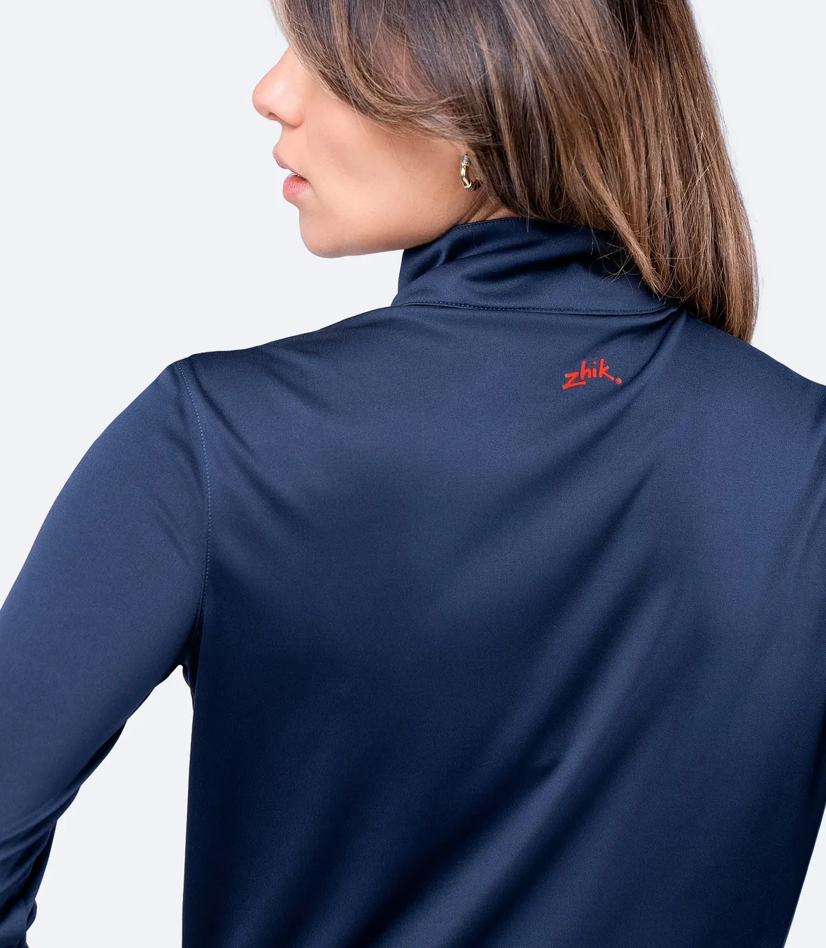 Womens UVActive High Collar 1/4 Zip Top - Navy, image 6
