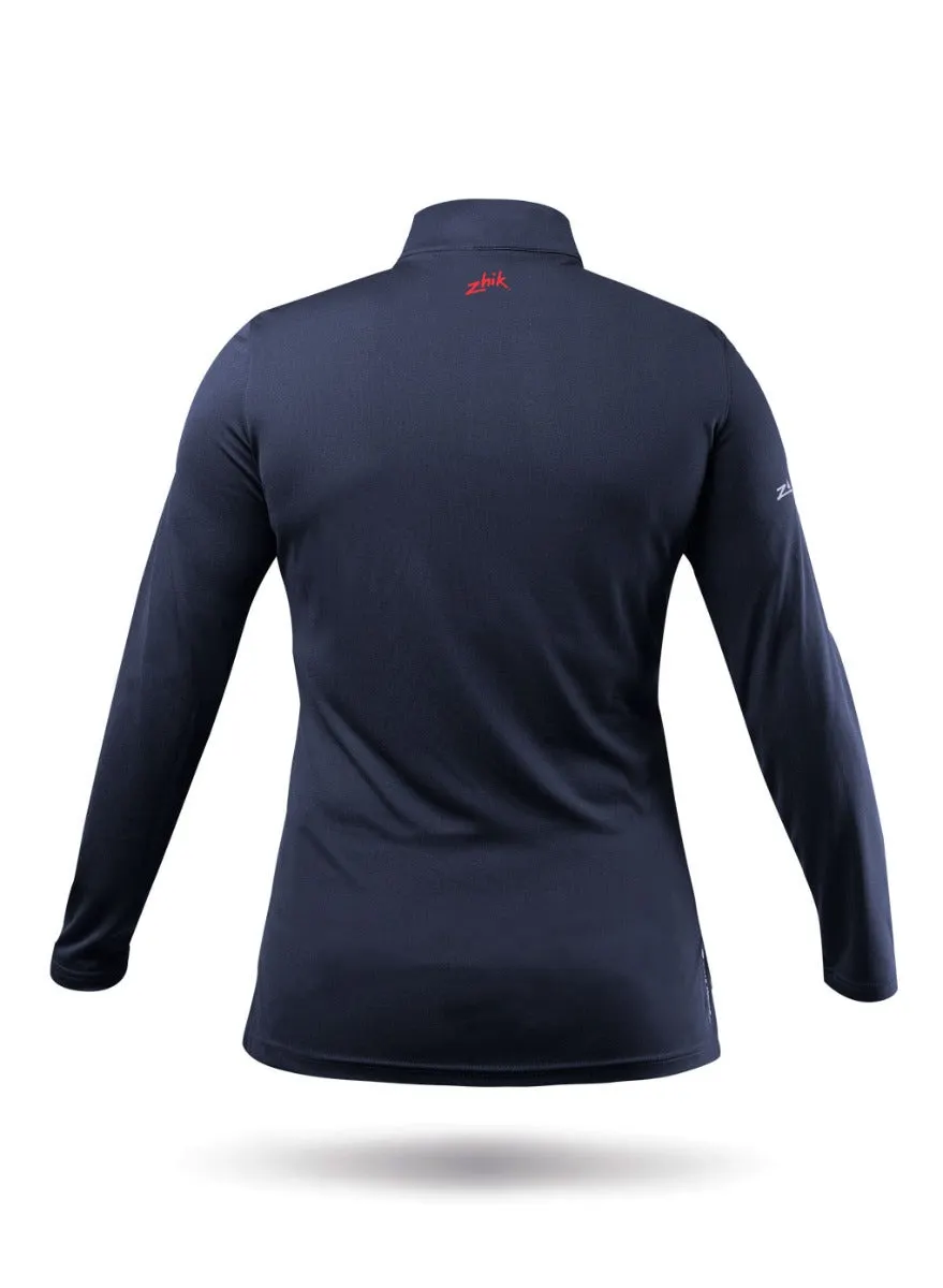Womens UVActive High Collar 1/4 Zip Top - Navy, image 9