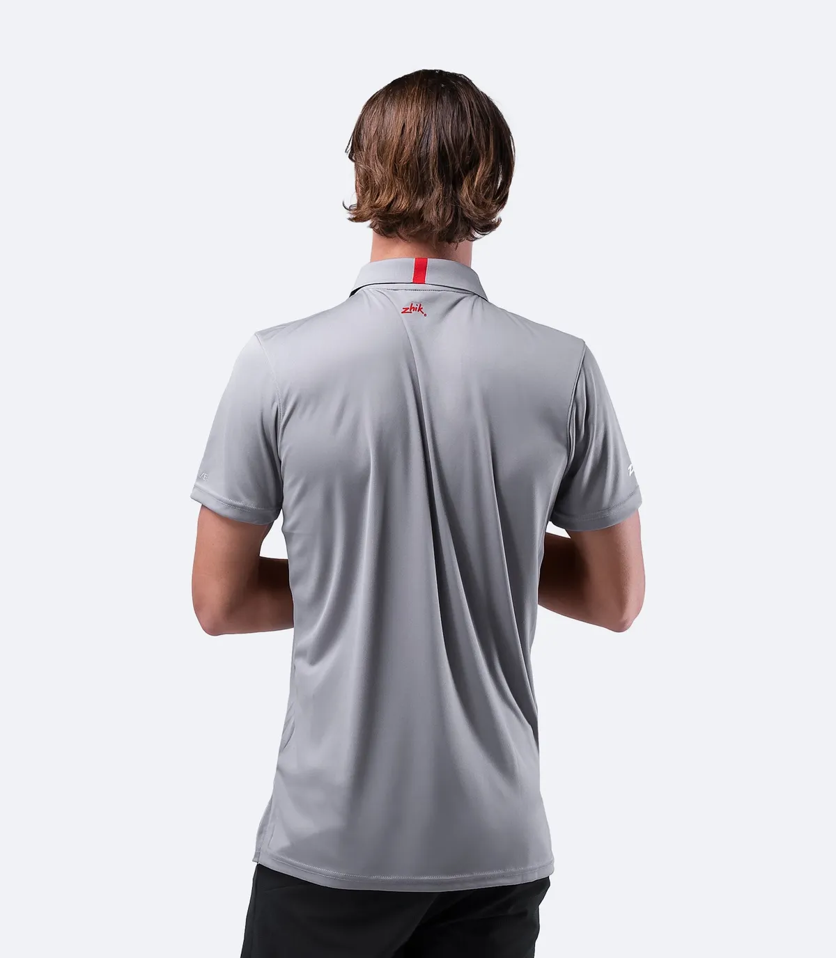 Mens UVActive Zip Sports Polo - Grey, image 5