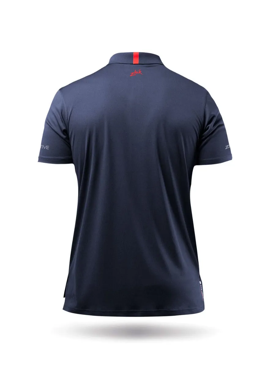 Mens UVActive Zip Sports Polo - Navy, image 7