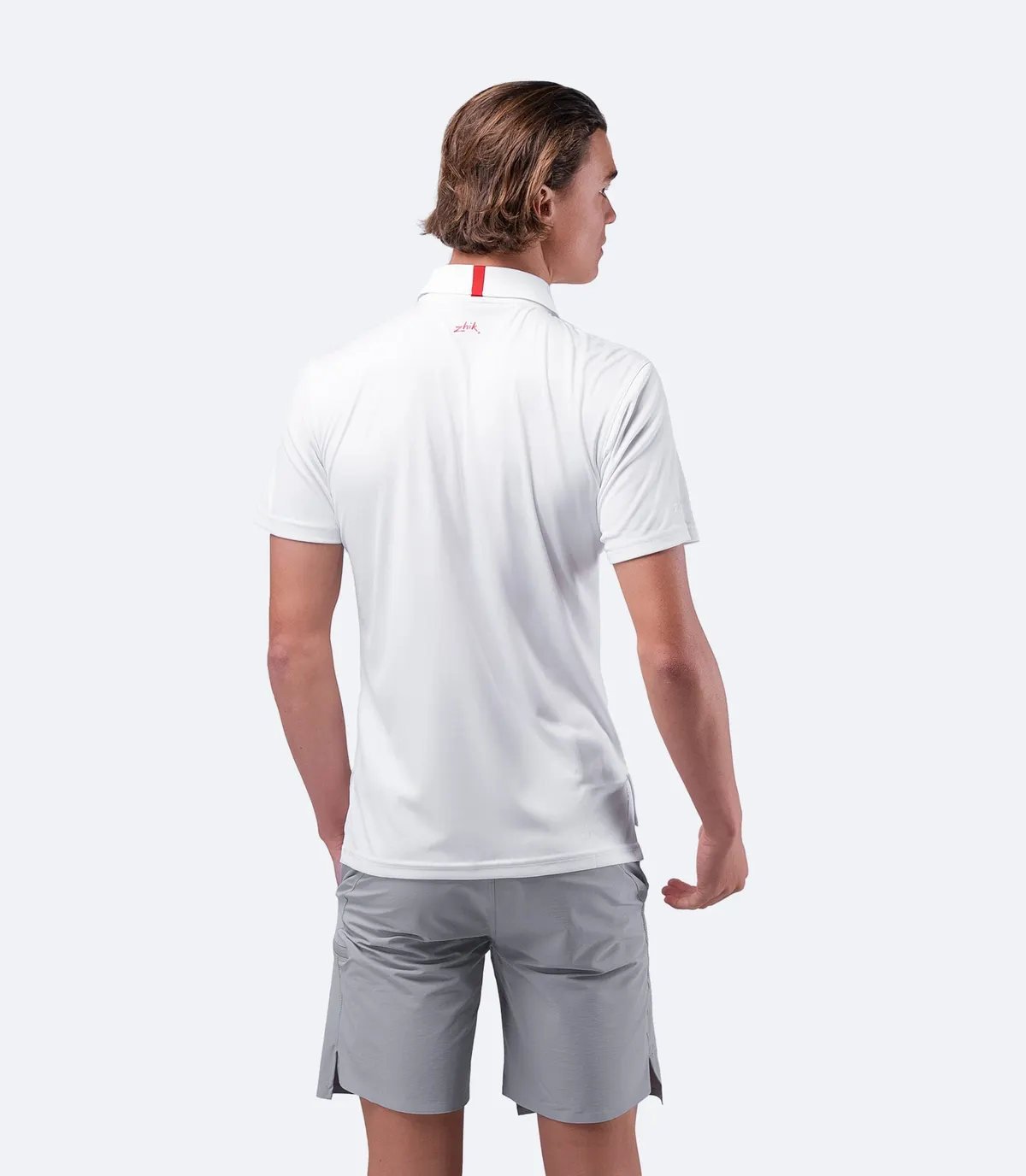 Mens UVActive Zip Sports Polo - White, image 4