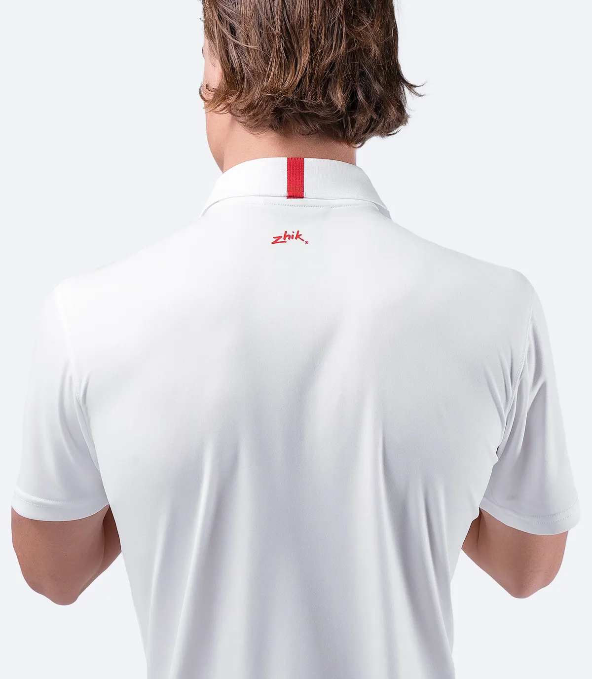 Mens UVActive Zip Sports Polo - White, image 3