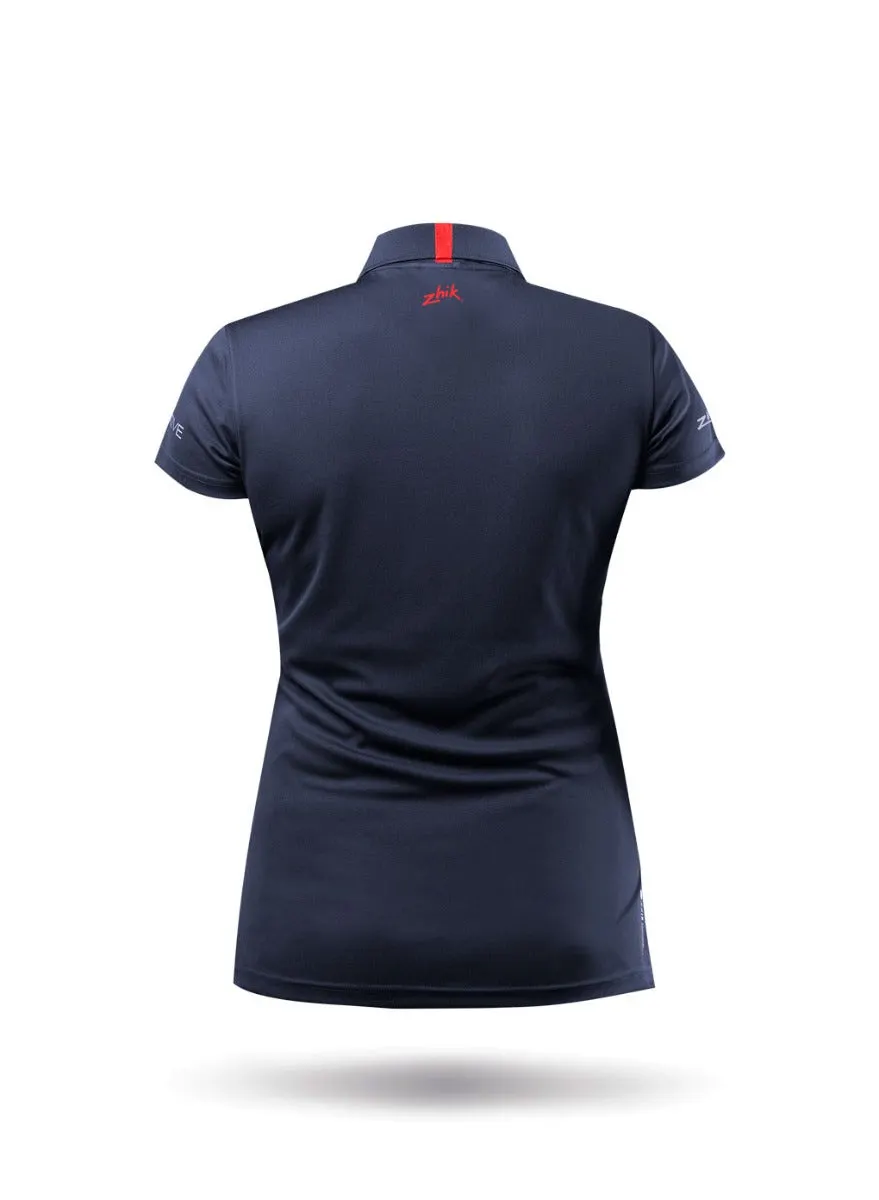 Womens UVActive Zip Sports Polo - Navy, image 9