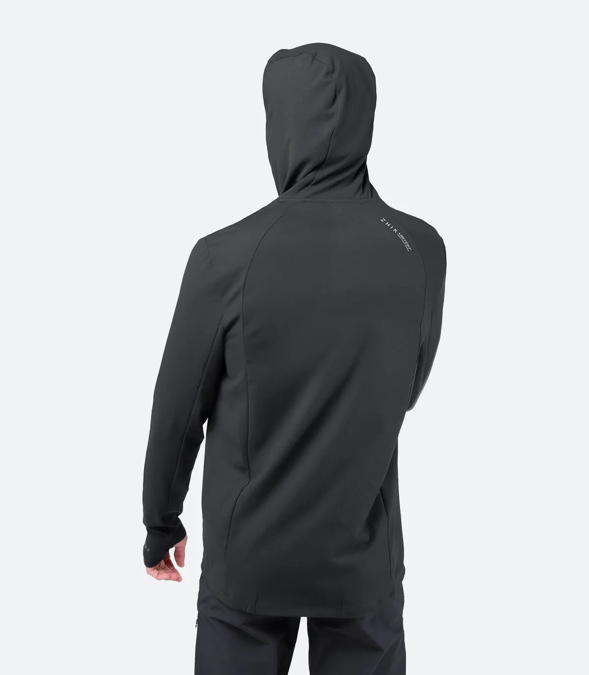 Mens Black ZhikMotion Hooded Top, image 4