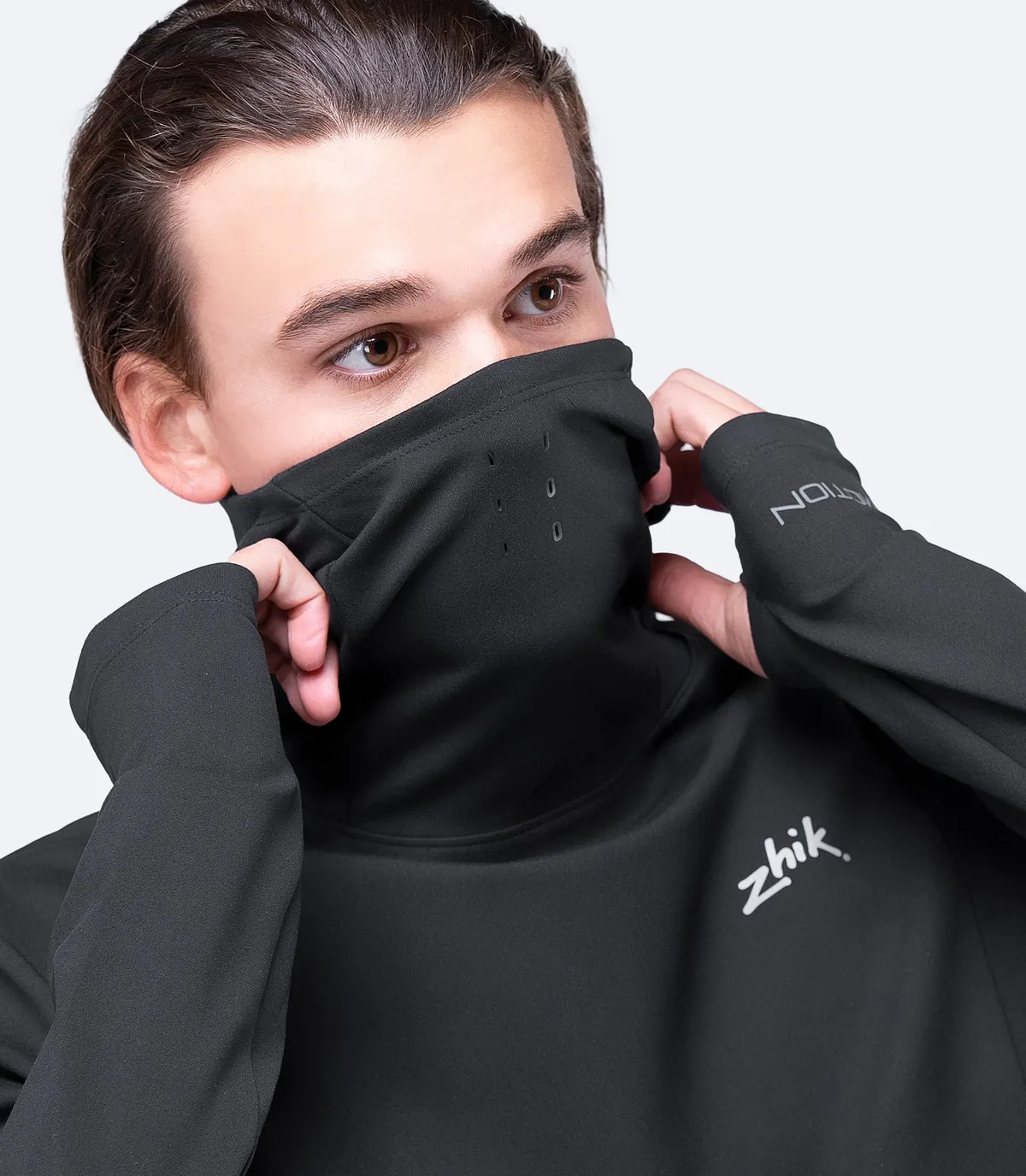 Mens Black ZhikMotion Hooded Top, image 5