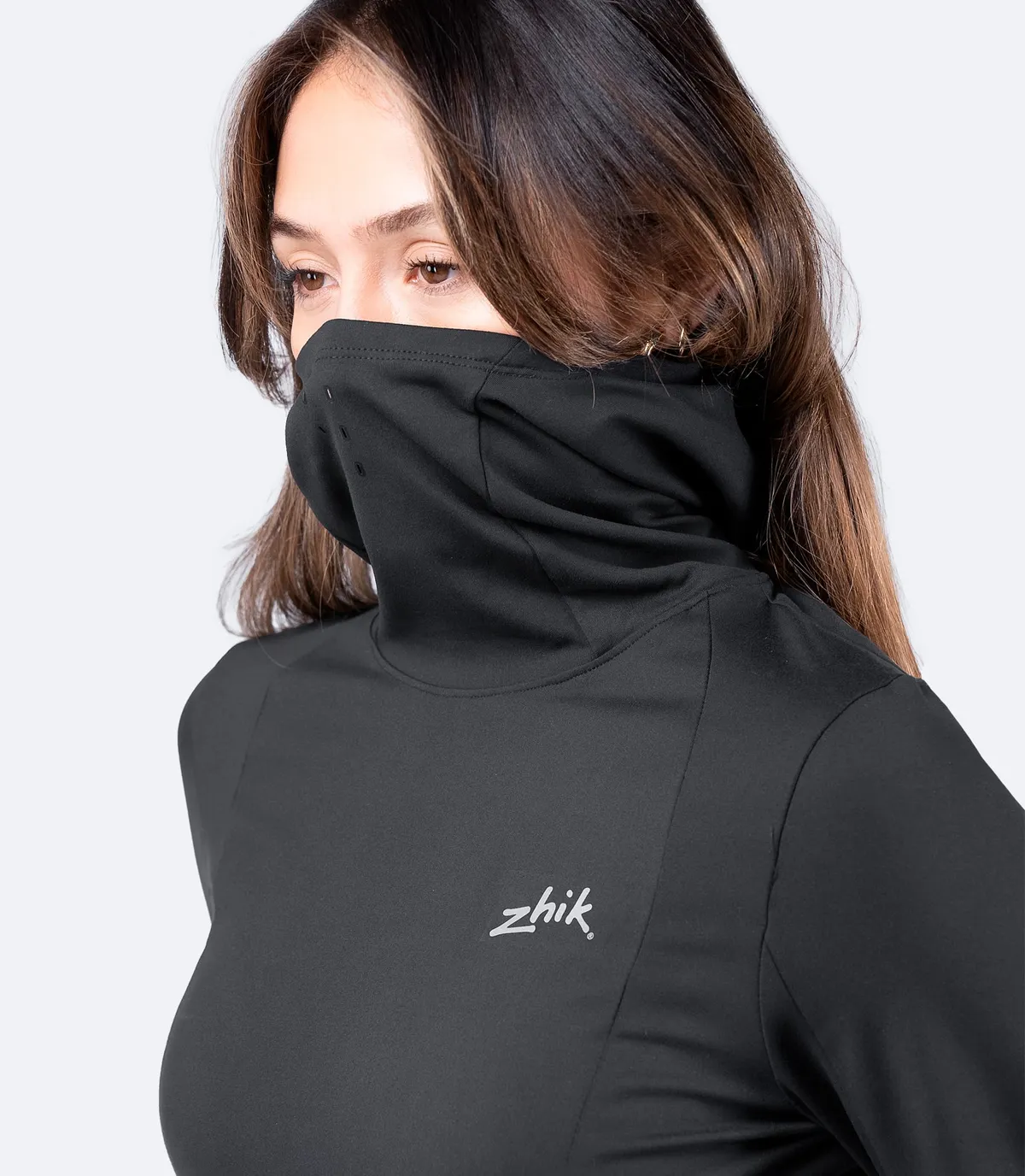 Womens Black ZhikMotion Hooded Top, image 5