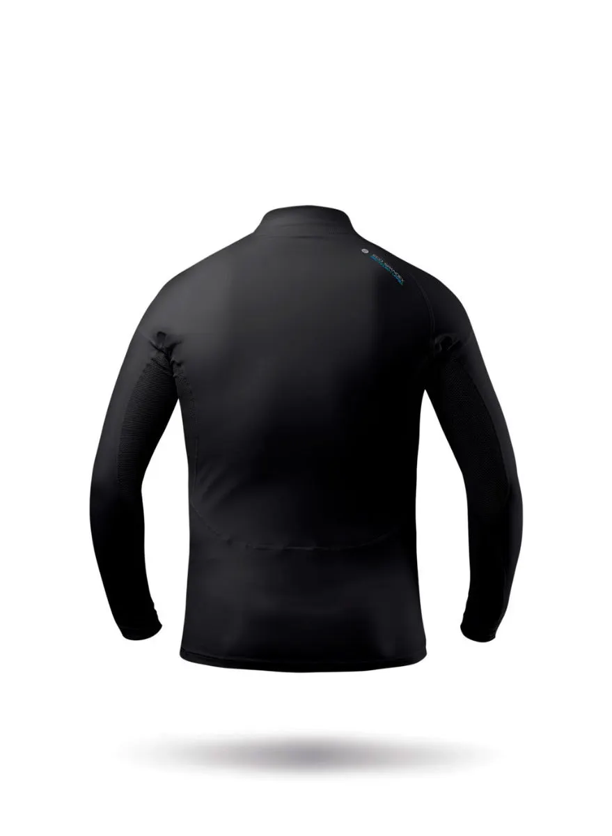 Junior Black Eco Spandex Long Sleeve Top, image 7
