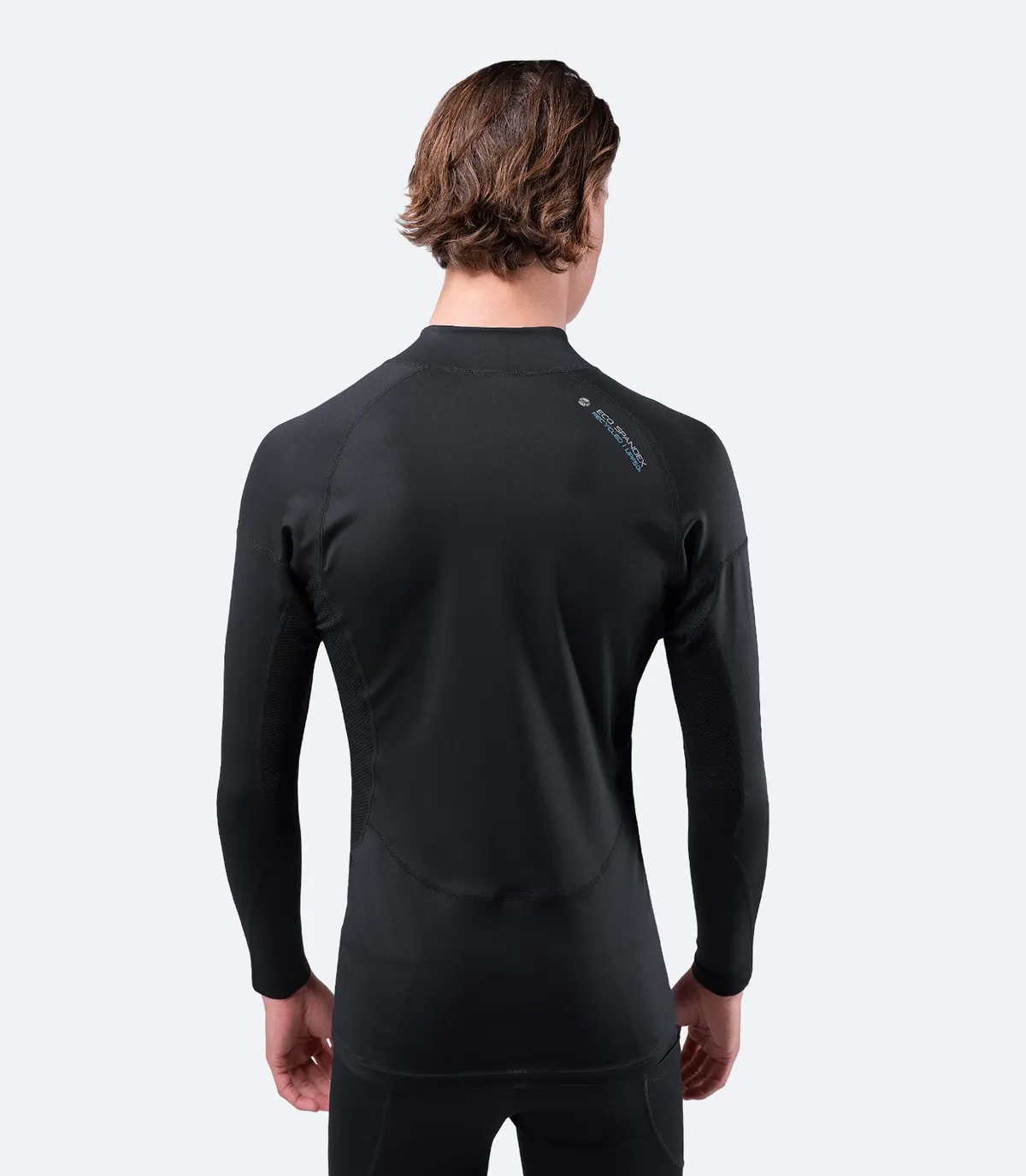 Mens Black Eco Spandex Long Sleeve Top, image 4