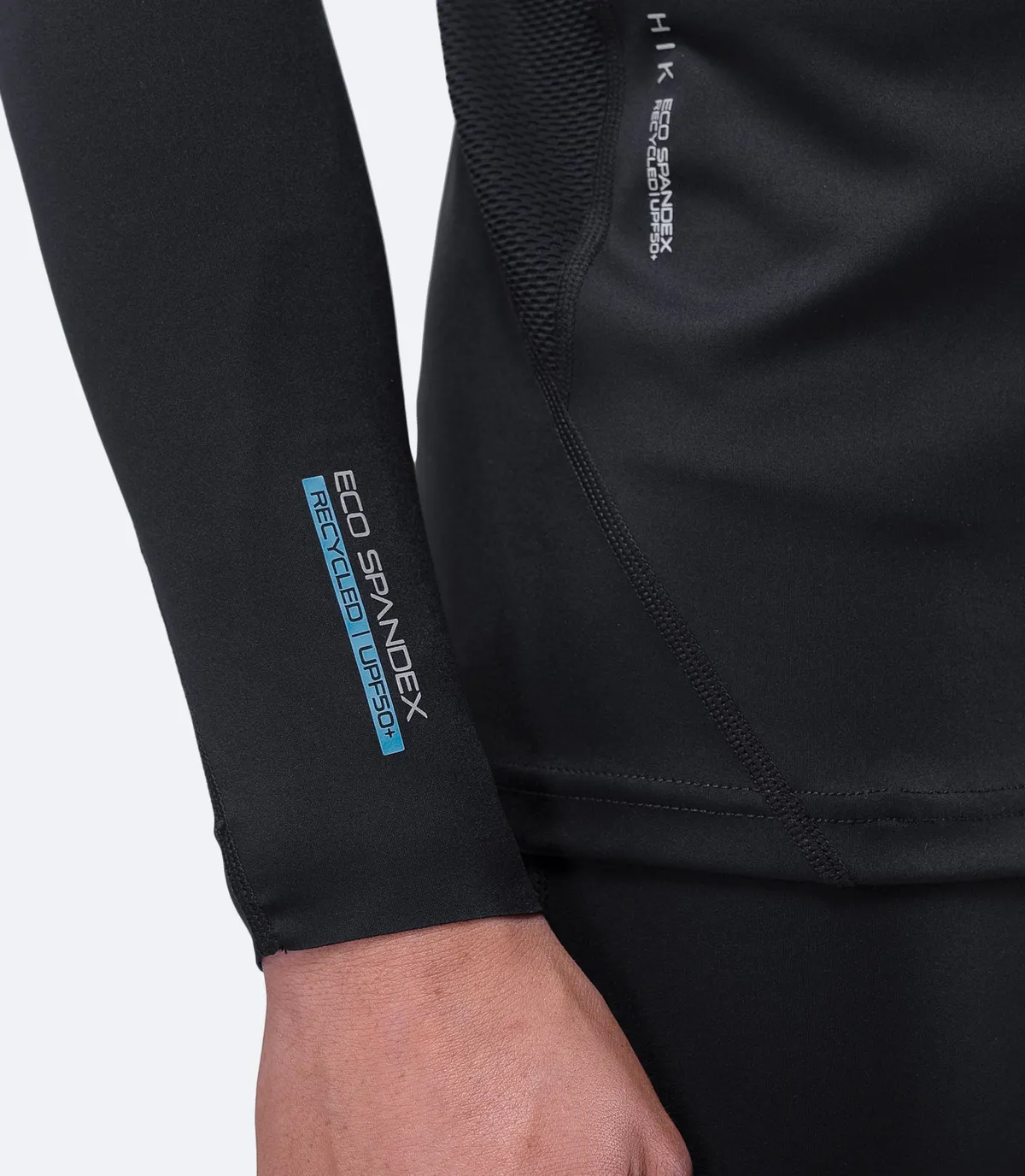 Mens Black Eco Spandex Long Sleeve Top, image 6