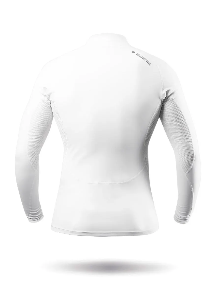 Mens White Eco Spandex Long Sleeve Top, image 11