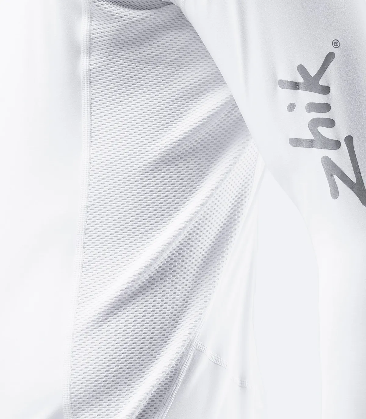 Mens White Eco Spandex Long Sleeve Top, image 5