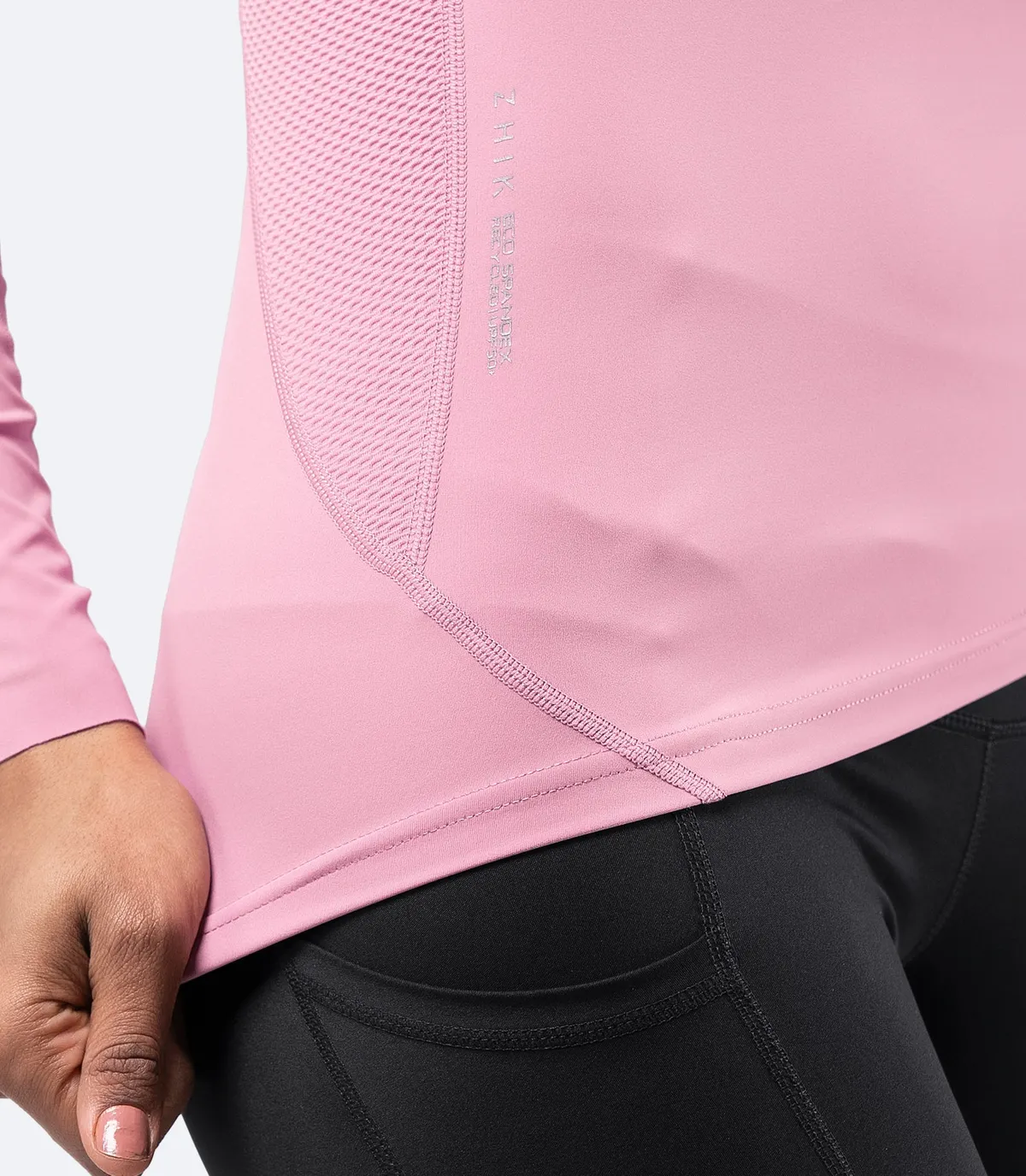 Womens Eco Spandex Long Sleeve Top - Pink, image 5