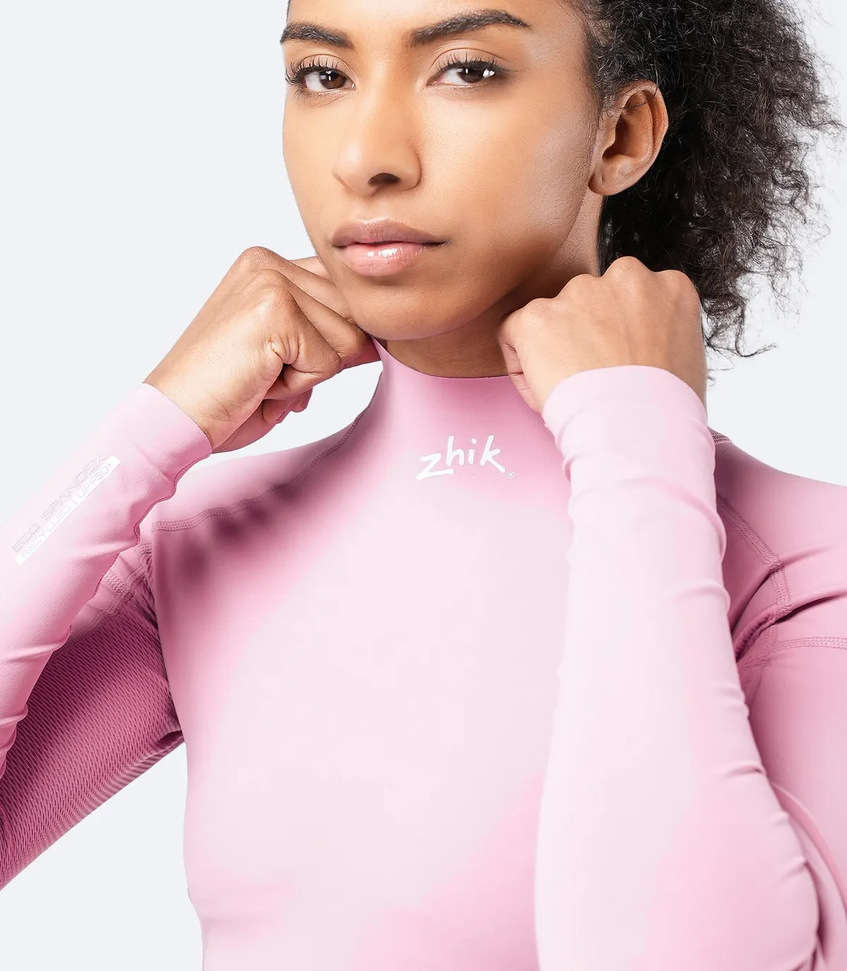 Womens Eco Spandex Long Sleeve Top - Pink, image 4