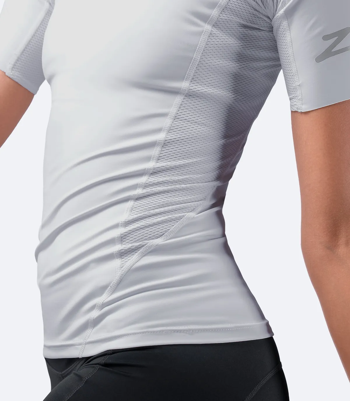 Womens Platinum Eco Spandex Short Sleeve Top, image 4