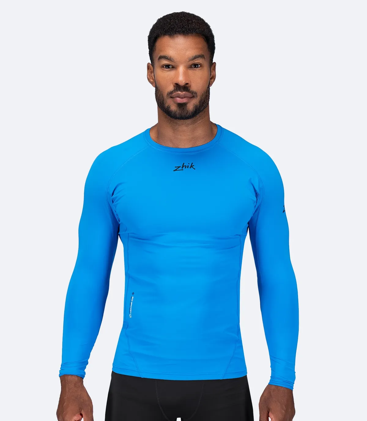 Mens Eco Spandex LT Long Sleeve Baselayer Top - Cyan, image 3
