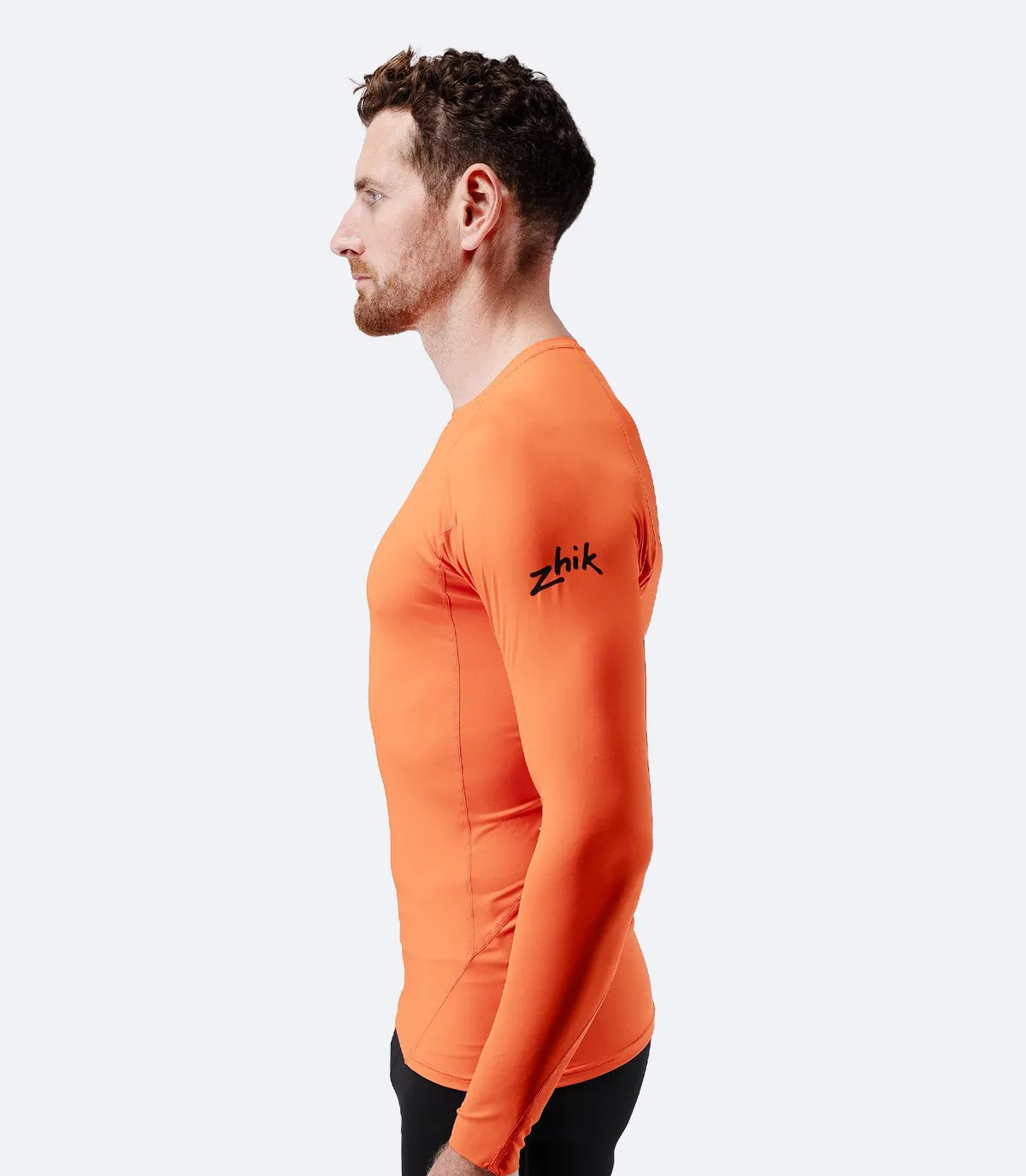 Men's Eco Spandex LT Long Sleeve Baselayer Top - Flame Red, image 3