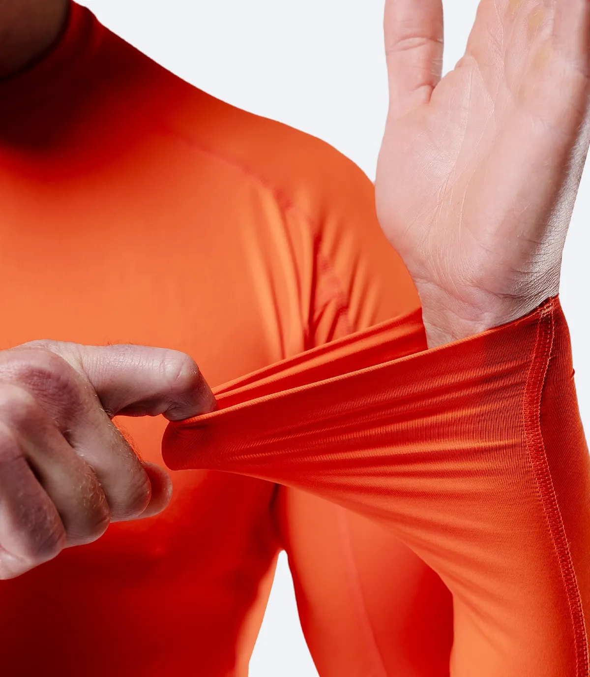 Men's Eco Spandex LT Long Sleeve Baselayer Top - Flame Red, image 4
