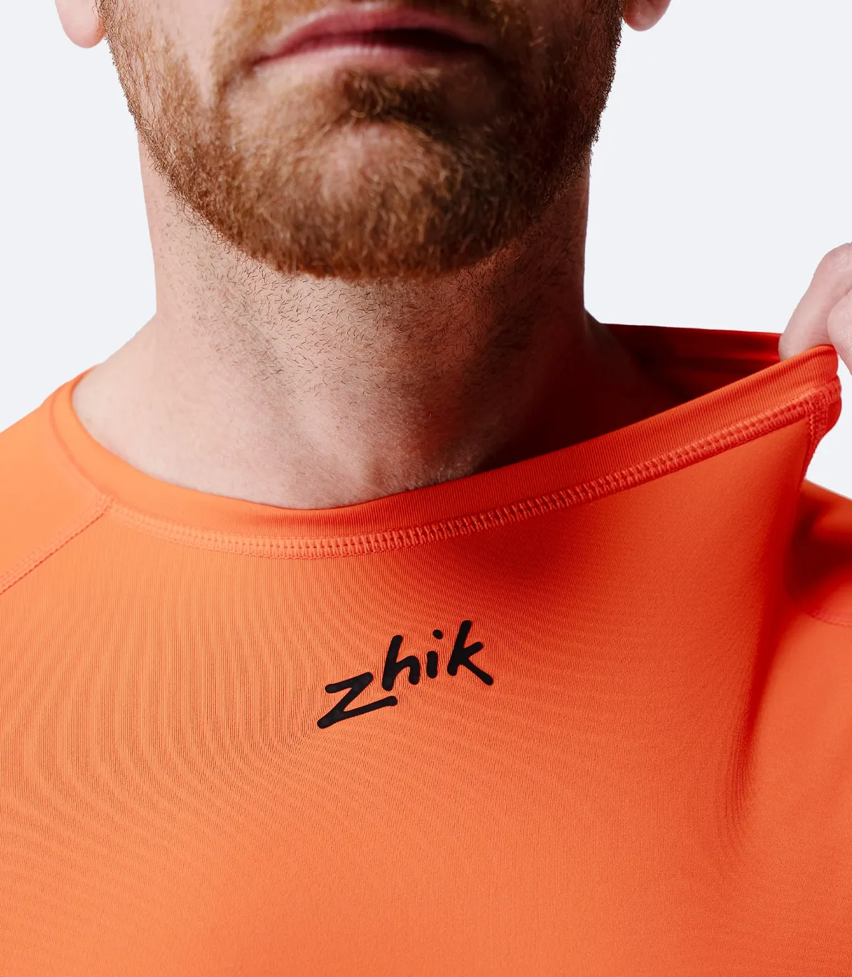 Men's Eco Spandex LT Long Sleeve Baselayer Top - Flame Red, image 5
