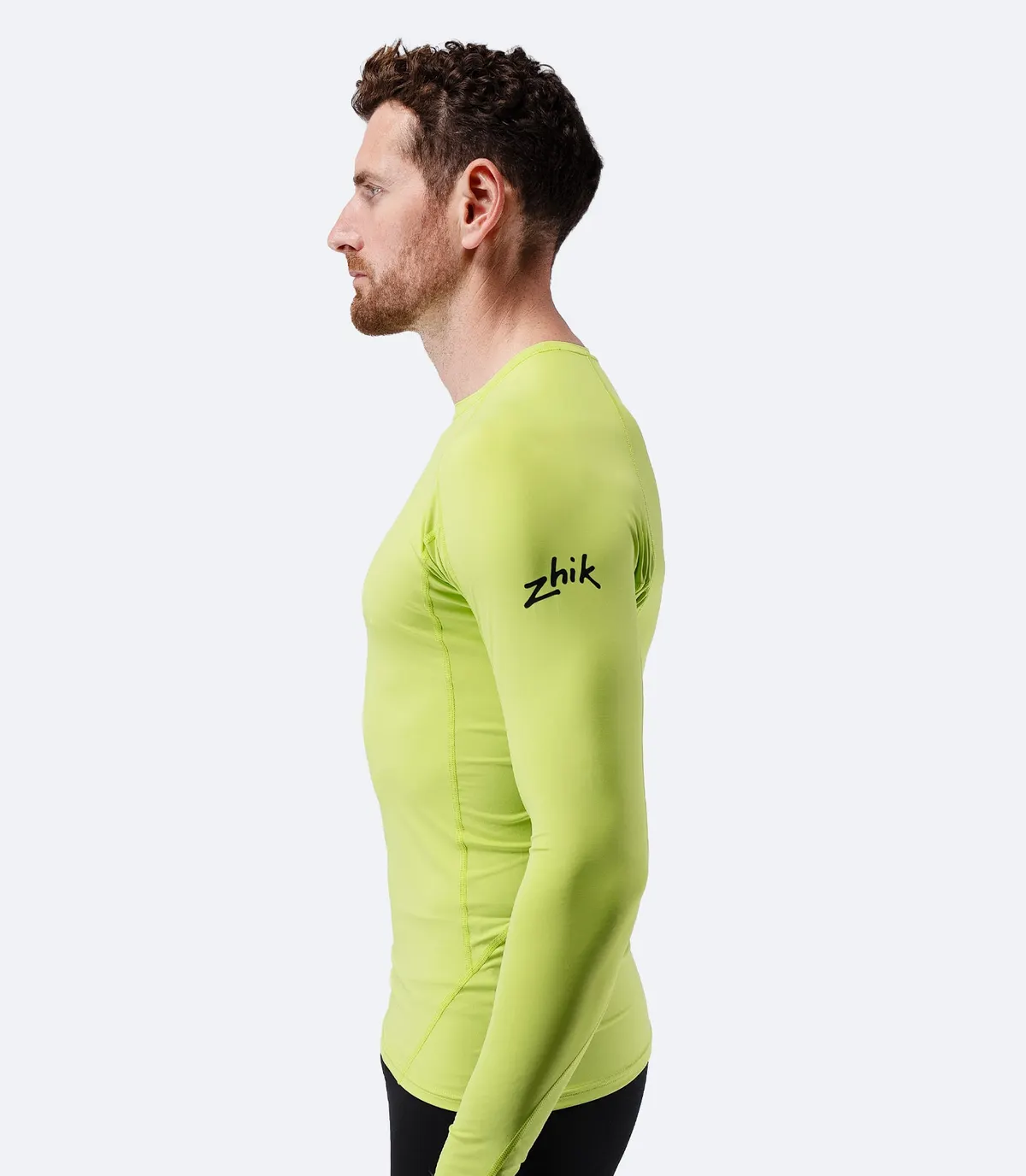 Men's Eco Spandex LT Long Sleeve Baselayer Top - Lime, image 3