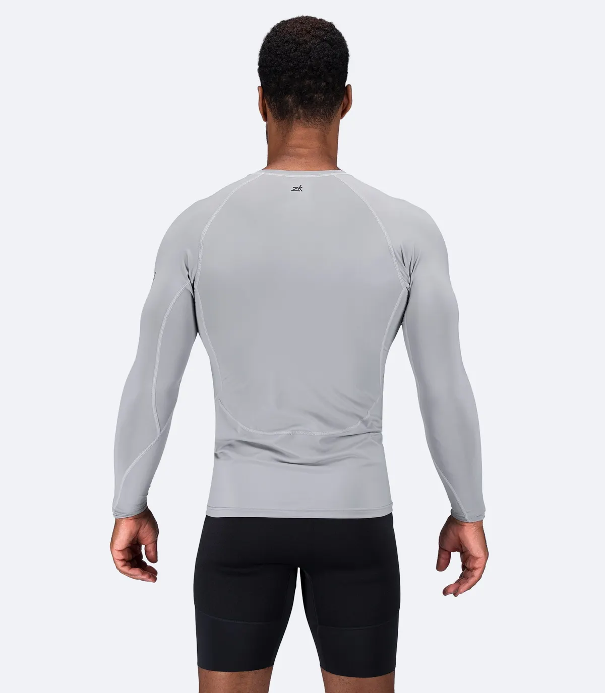 Mens Eco Spandex LT Long Sleeve Baselayer Top - Platinum, image 6