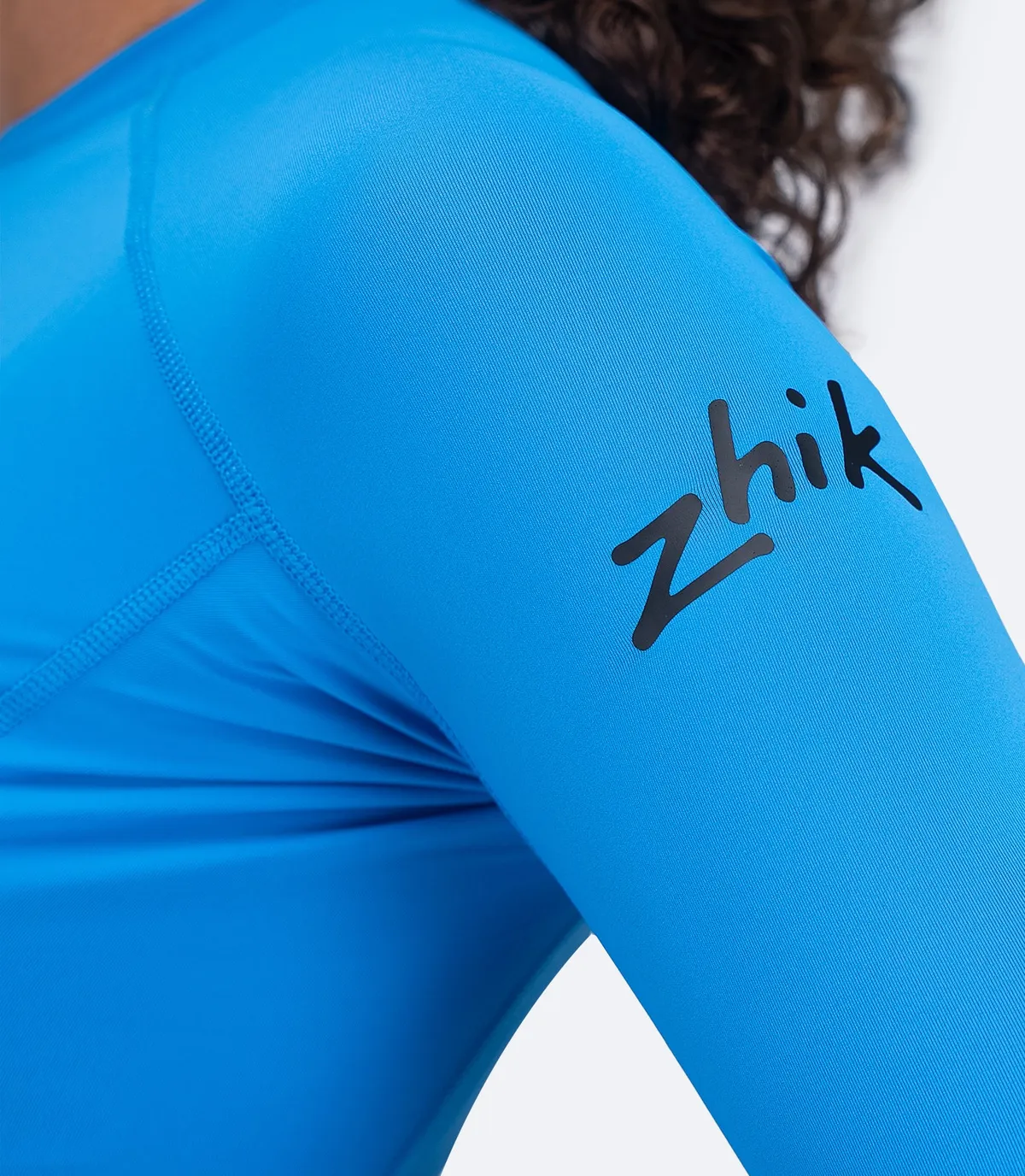 Womens Eco Spandex LT Long Sleeve Baselayer Top - Cyan, image 6