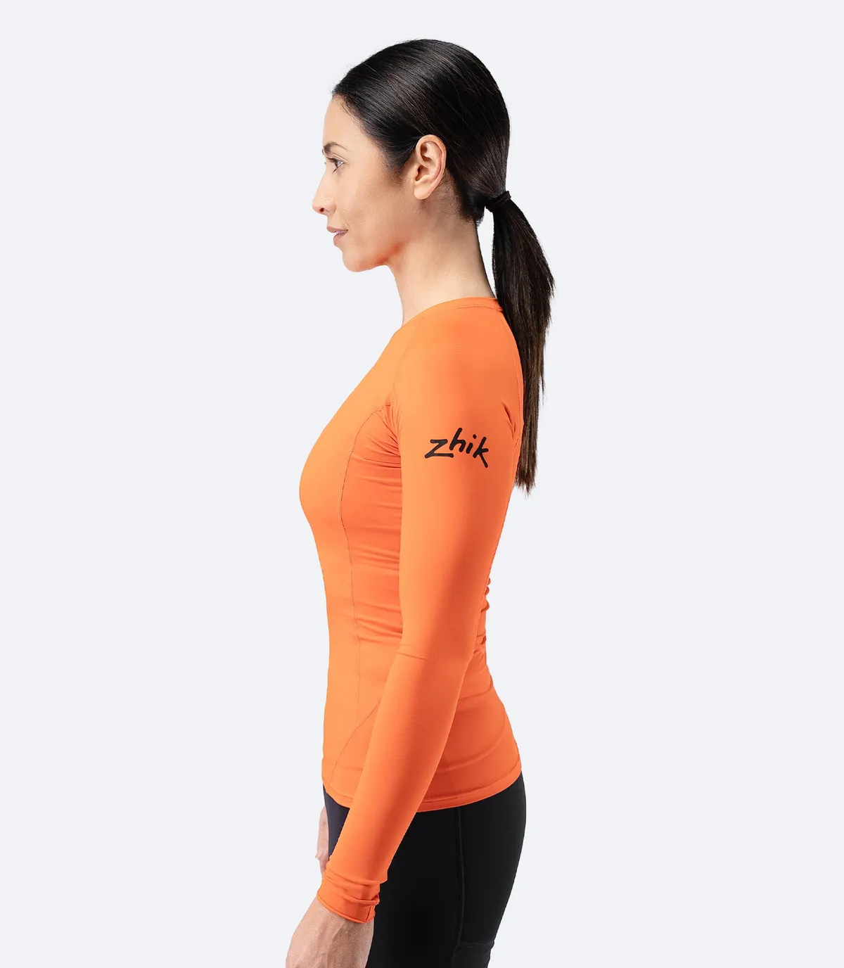 Women's Eco Spandex LT Long Sleeve Baselayer Top - Flame Red, image 6