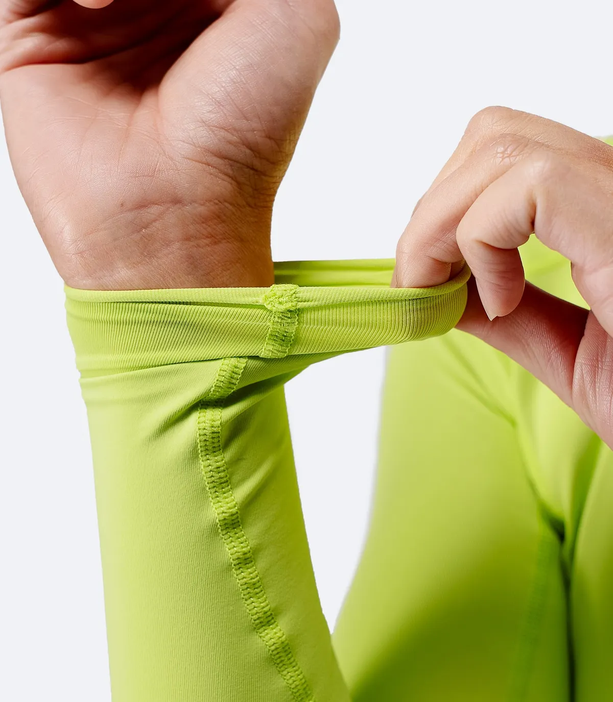 Women's Eco Spandex LT Long Sleeve Baselayer Top Lime, image 5