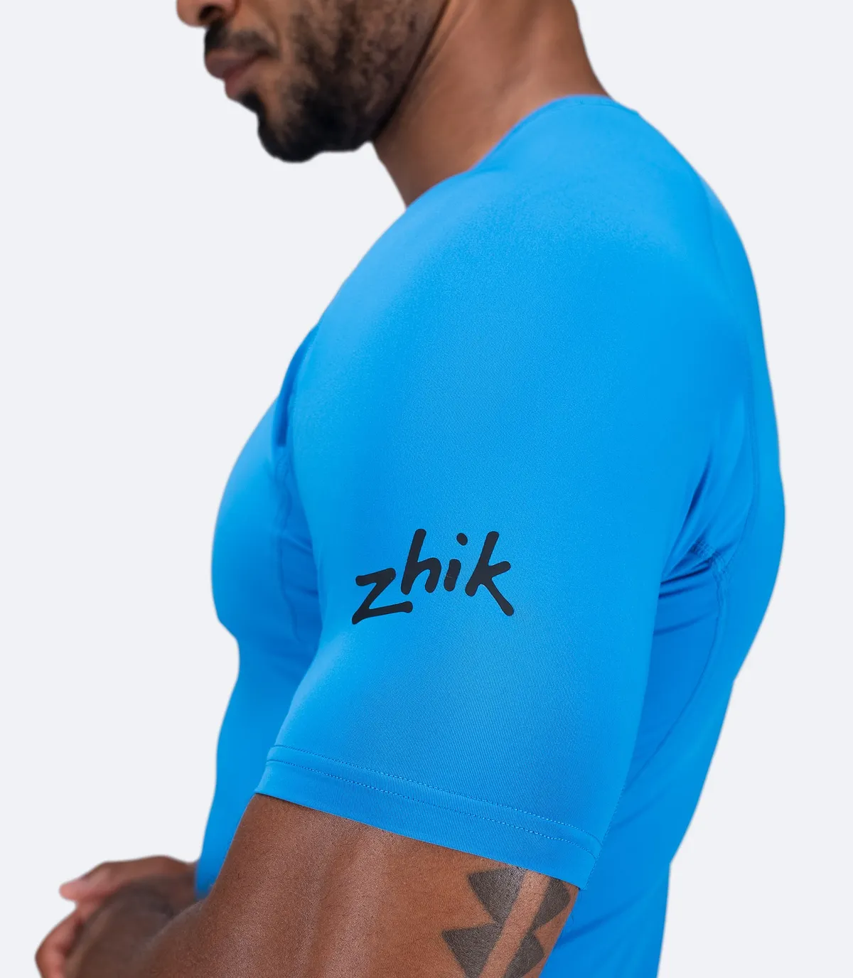Mens Eco Spandex LT Short Sleeve Baselayer Top - Cyan, image 5
