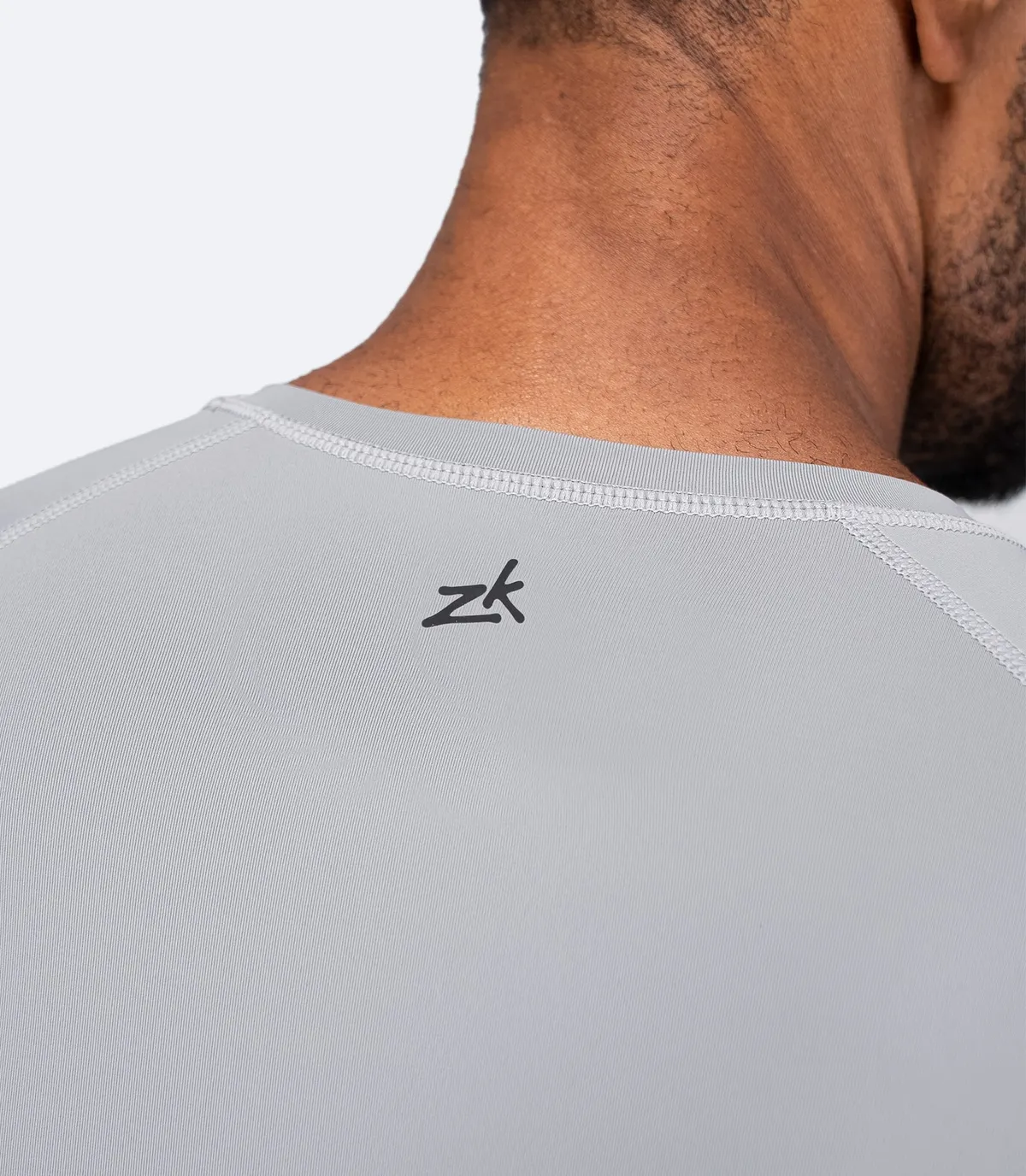 Mens Eco Spandex LT Short Sleeve Baselayer Top - Platinum, image 6