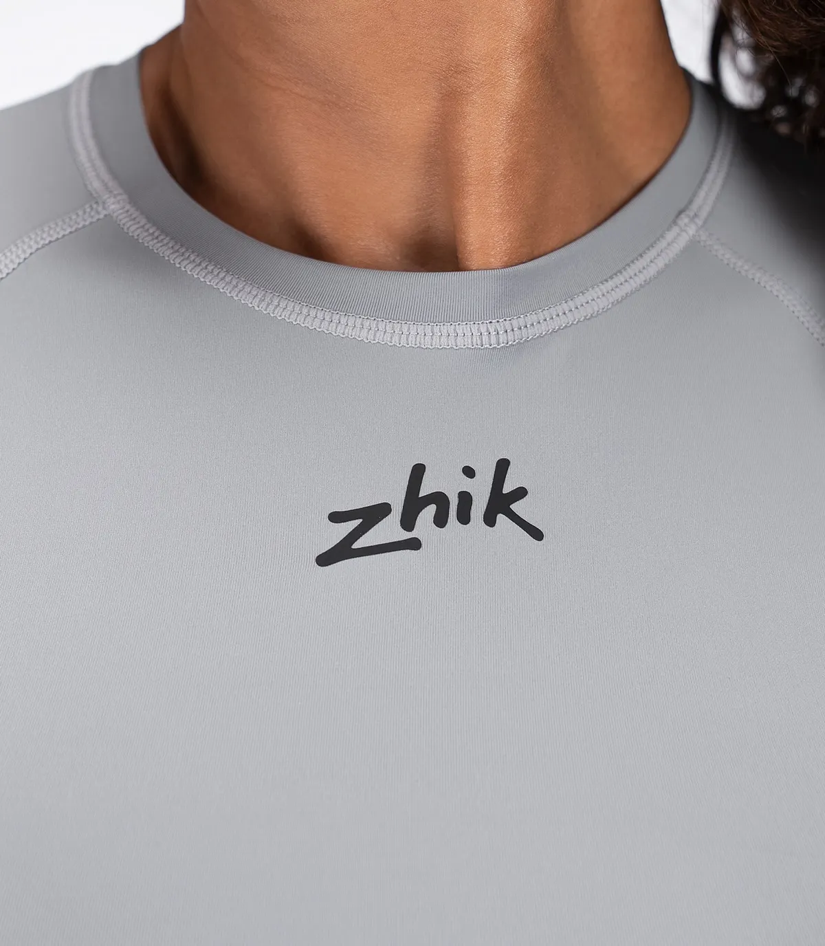 Womens Eco Spandex LT Short Sleeve Baselayer Top - Platinum, image 5