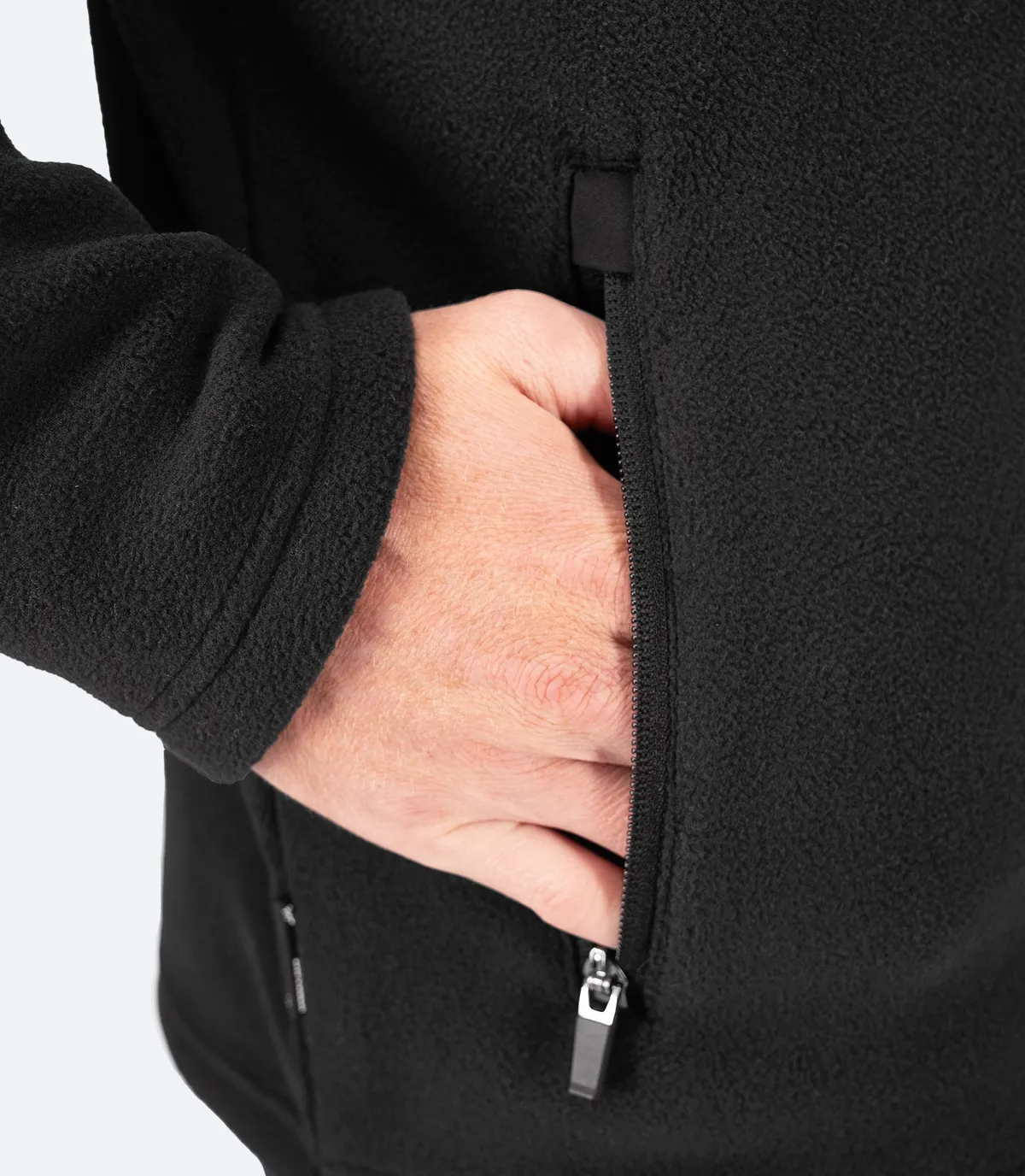 Mens Hybrid Fleece Jacket - Black, image 5