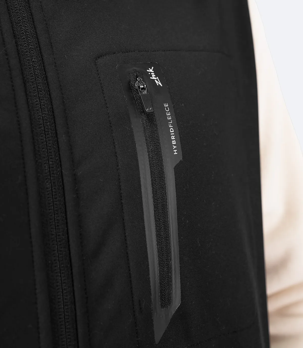 Mens Hybrid Fleece Jacket - Chalk, image 3