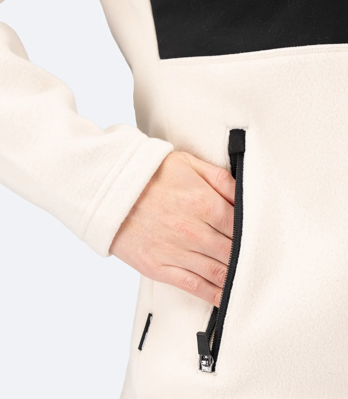 Womens Hybrid Fleece Jacket - Chalk, image 3
