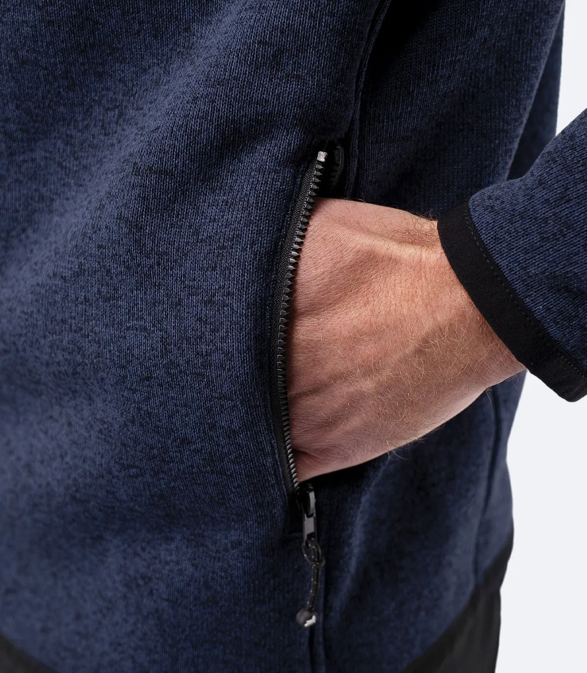 Men's Knit Fleece Jacket - Dark Navy Marle, image 4