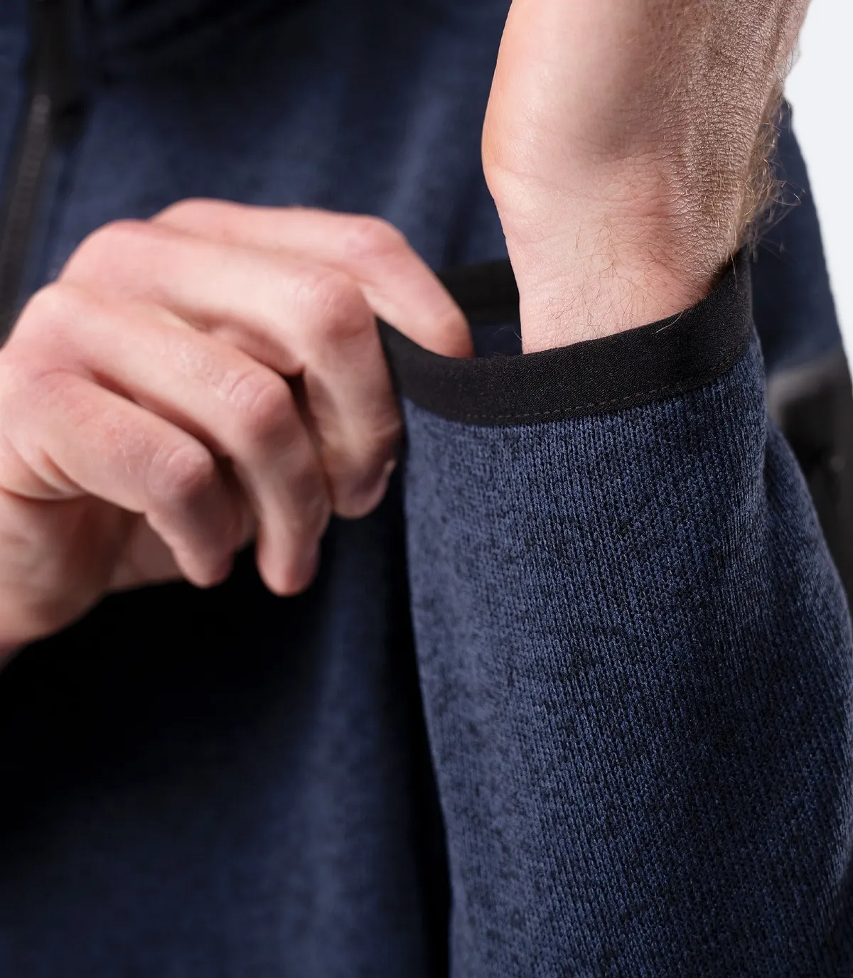 Men's Knit Fleece Jacket - Dark Navy Marle, image 6