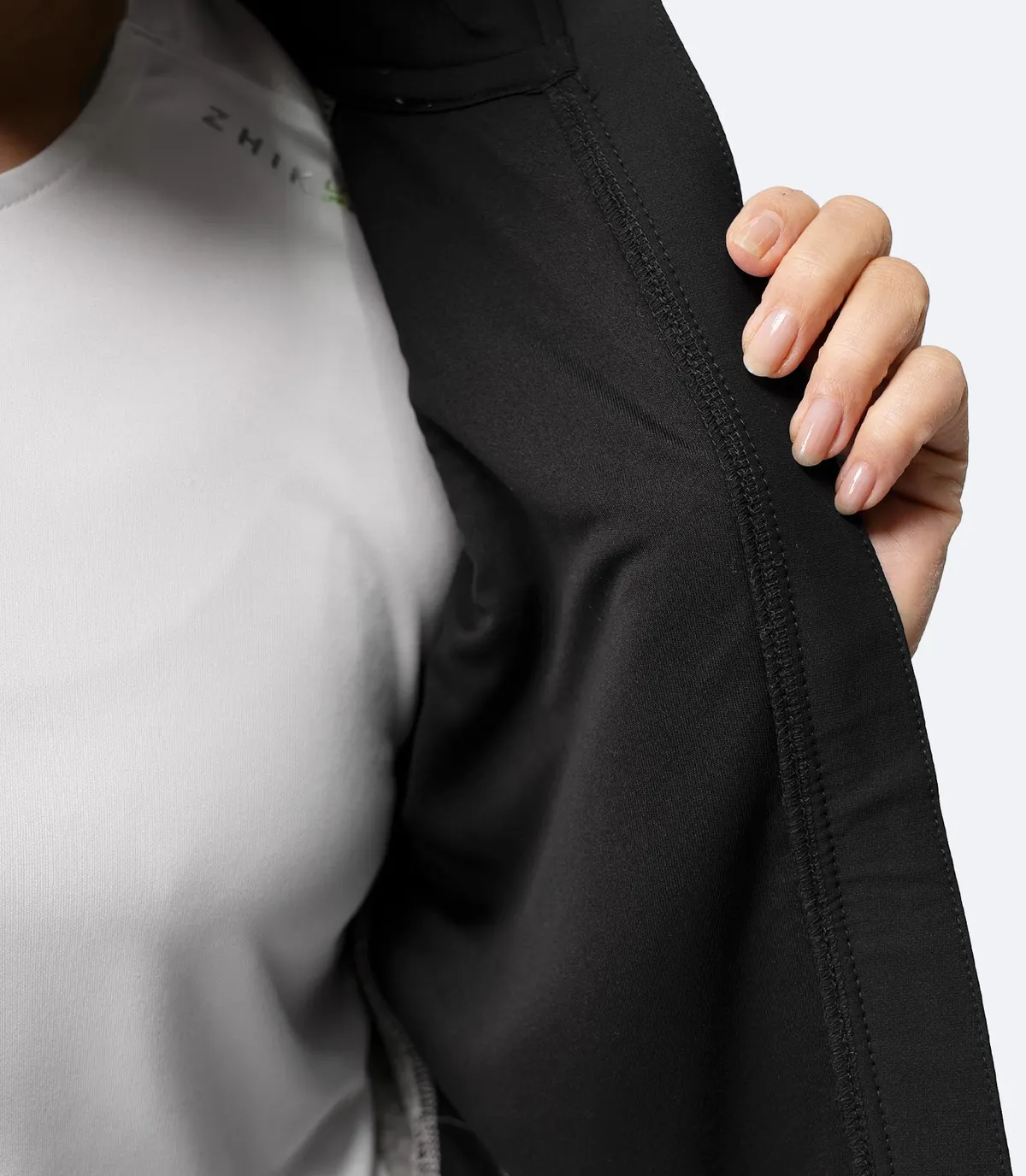 Women's Knit Fleece Jacket - Light Grey Marle, image 5