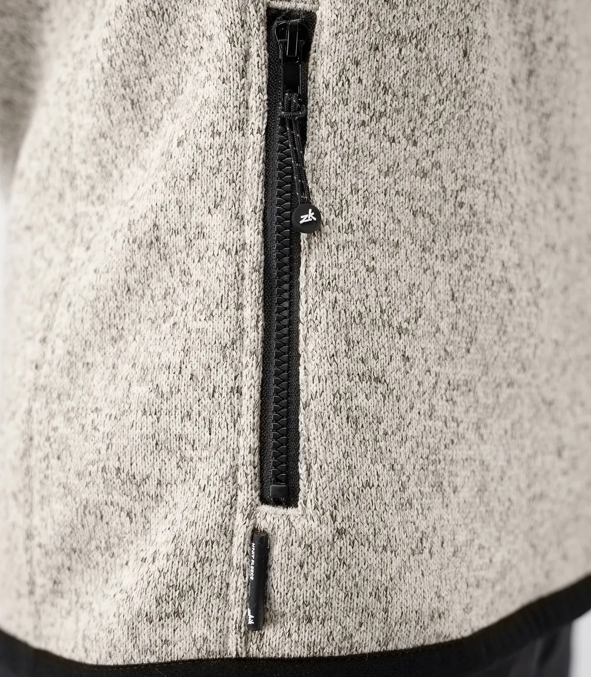Women's Knit Fleece Jacket - Light Grey Marle, image 6