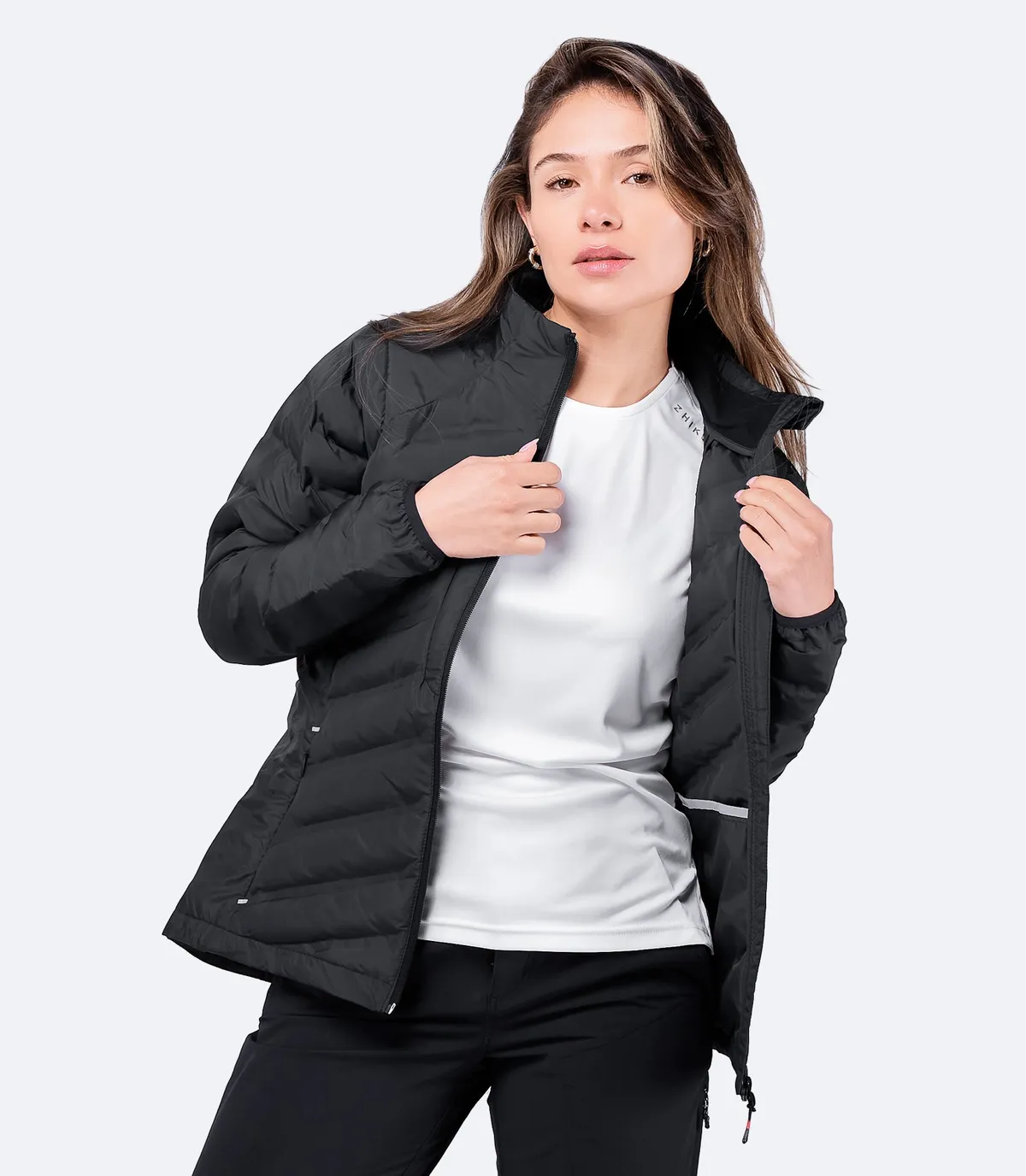 Womens Black Cell Insulated Jacket, image 3