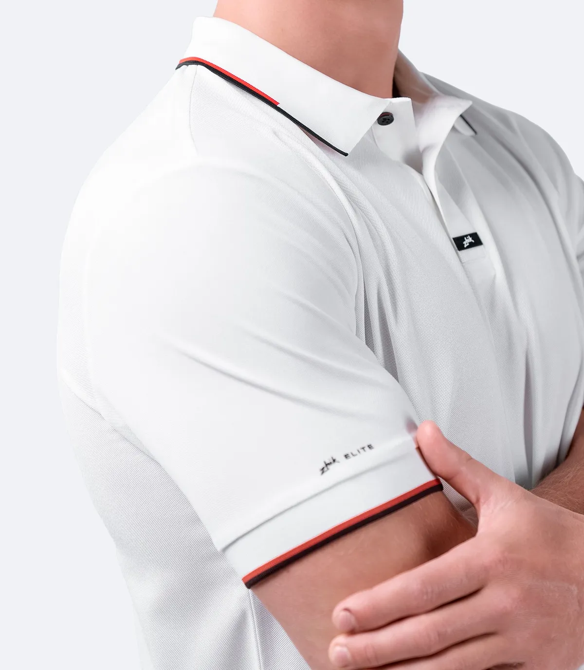 Mens Elite Polo - White, image 4