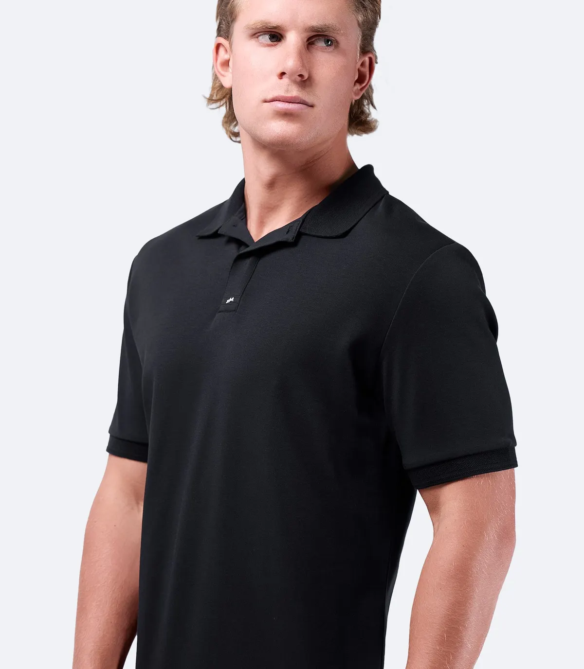 Mens Pima Cotton Polo - Black, image 4