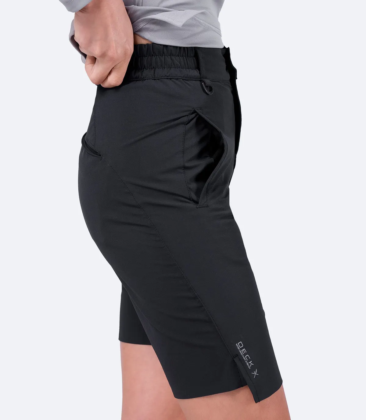 Womens Black Deck Shorts, image 3